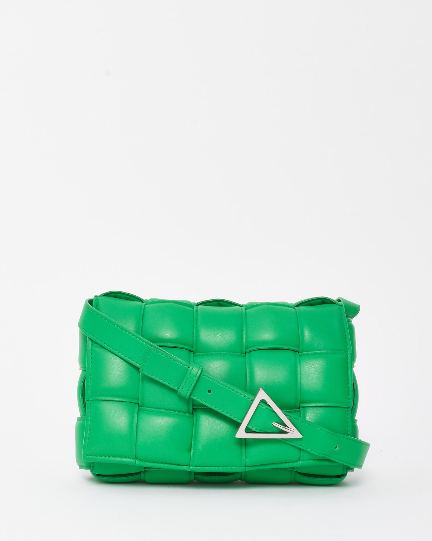 Bottega Veneta Parakeet Green Leather Padded Cassette Crossbody Bag