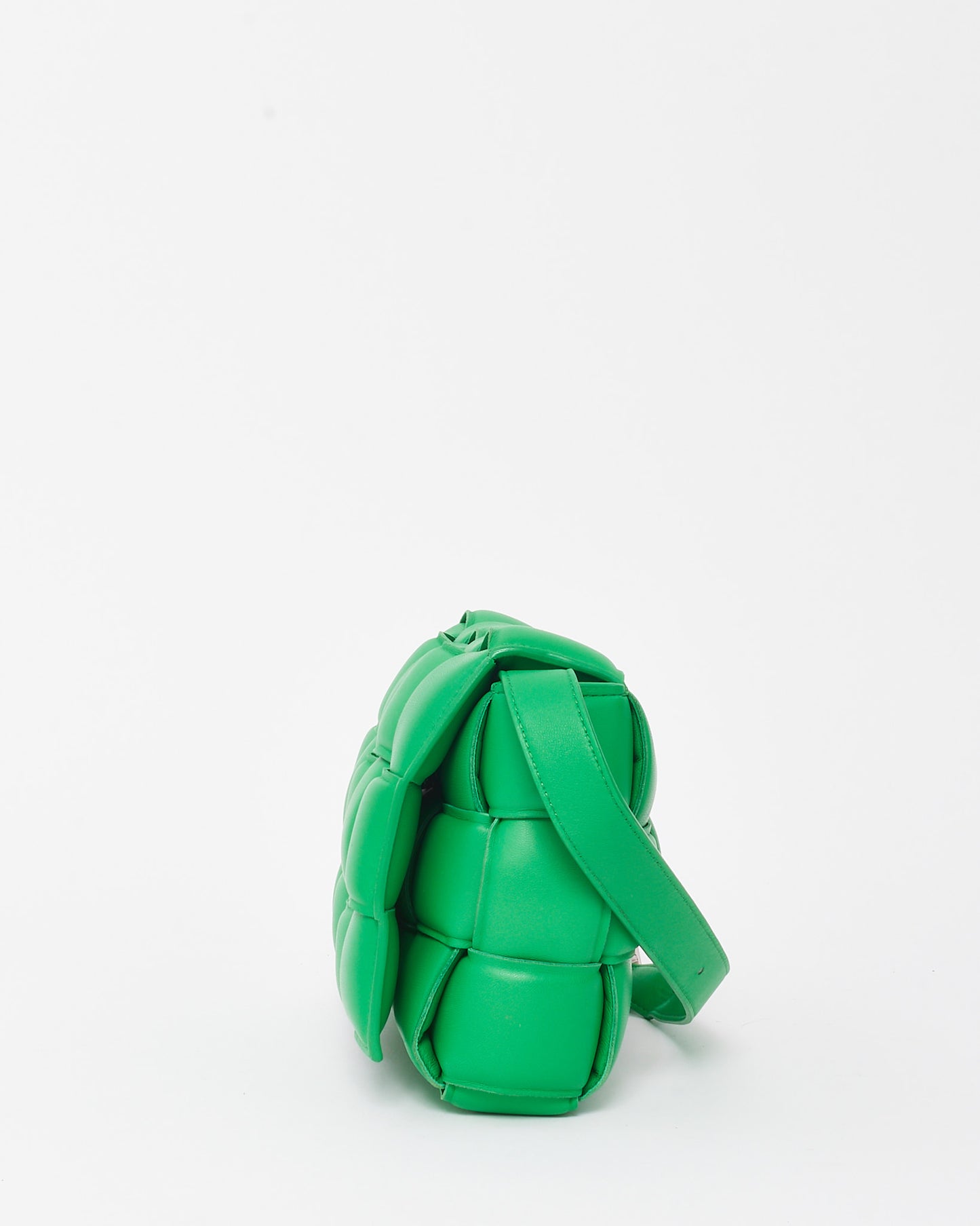 Bottega Veneta Parakeet Green Leather Padded Cassette Crossbody Bag