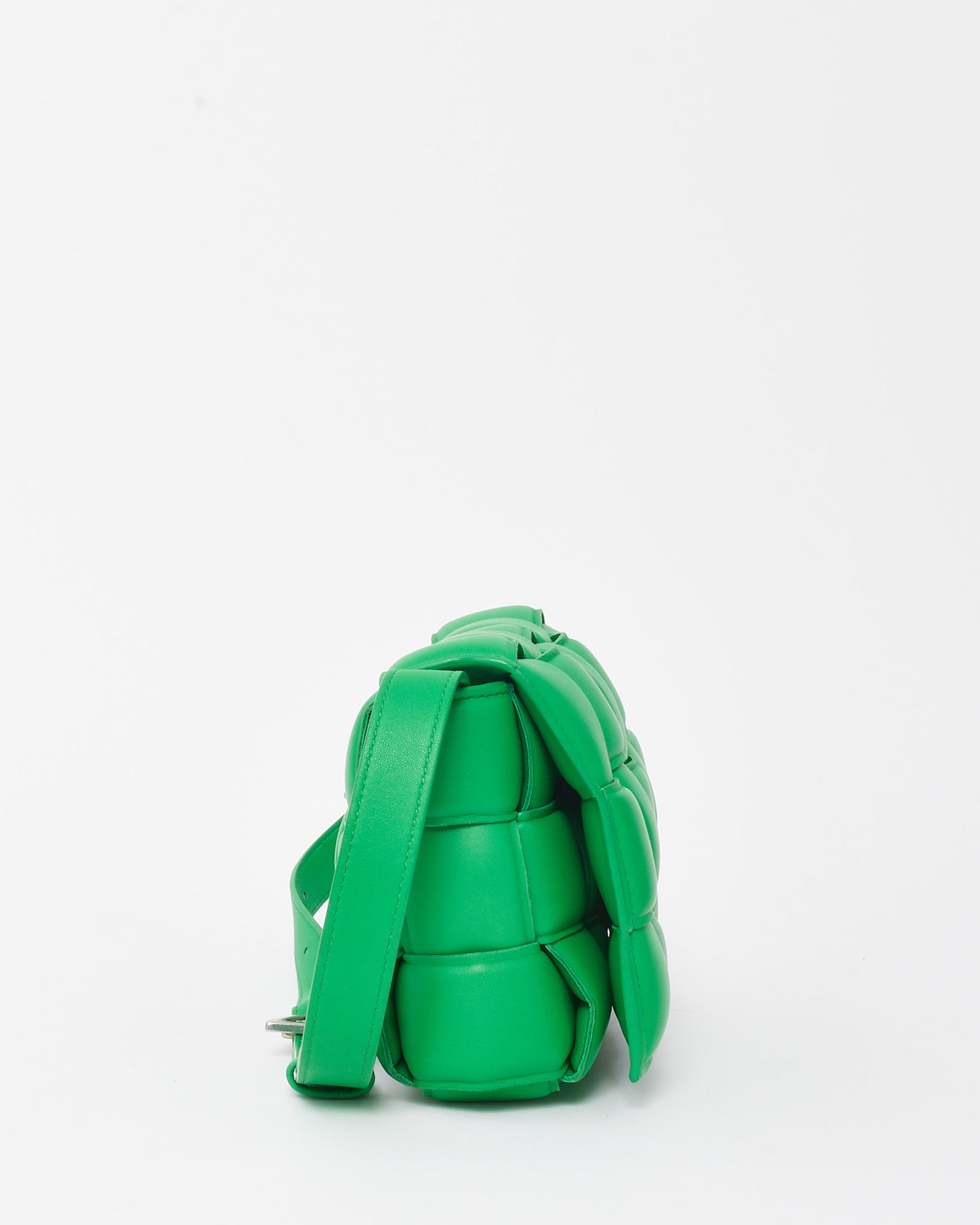 Bottega Veneta Parakeet Green Leather Padded Cassette Crossbody Bag