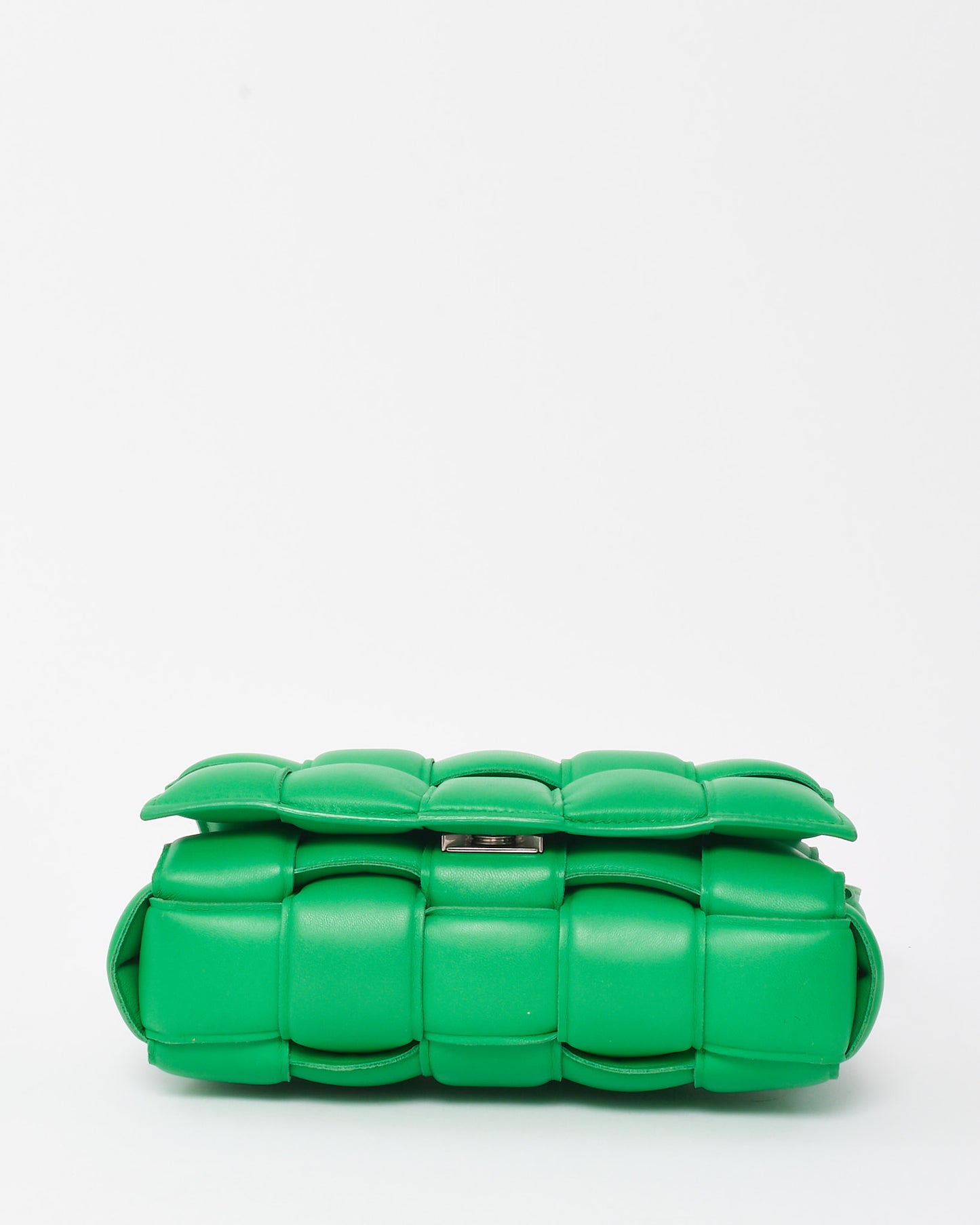 Bottega Veneta Parakeet Green Leather Padded Cassette Crossbody Bag