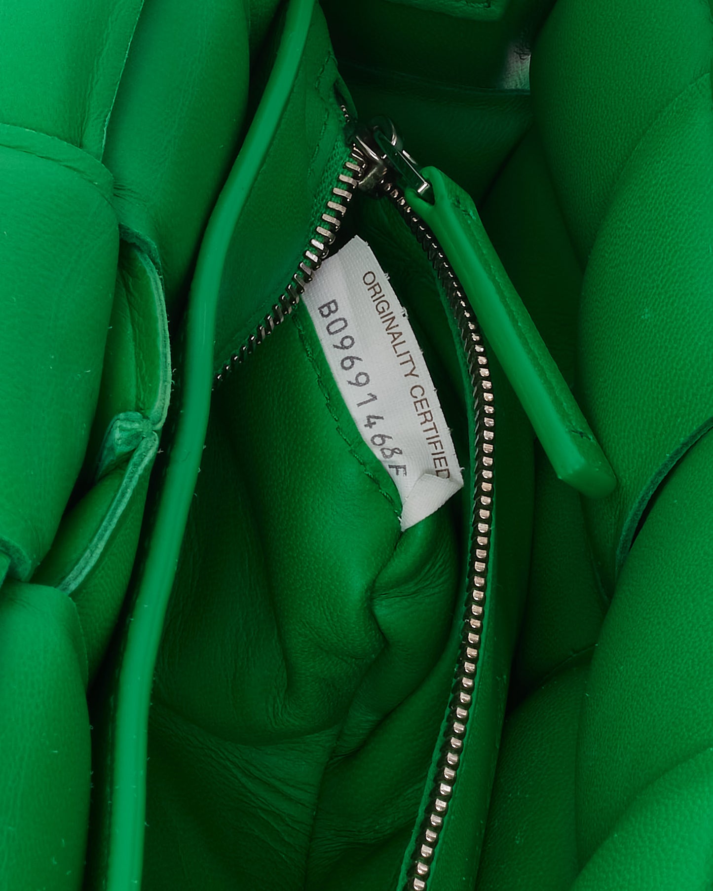 Bottega Veneta Parakeet Green Leather Padded Cassette Crossbody Bag