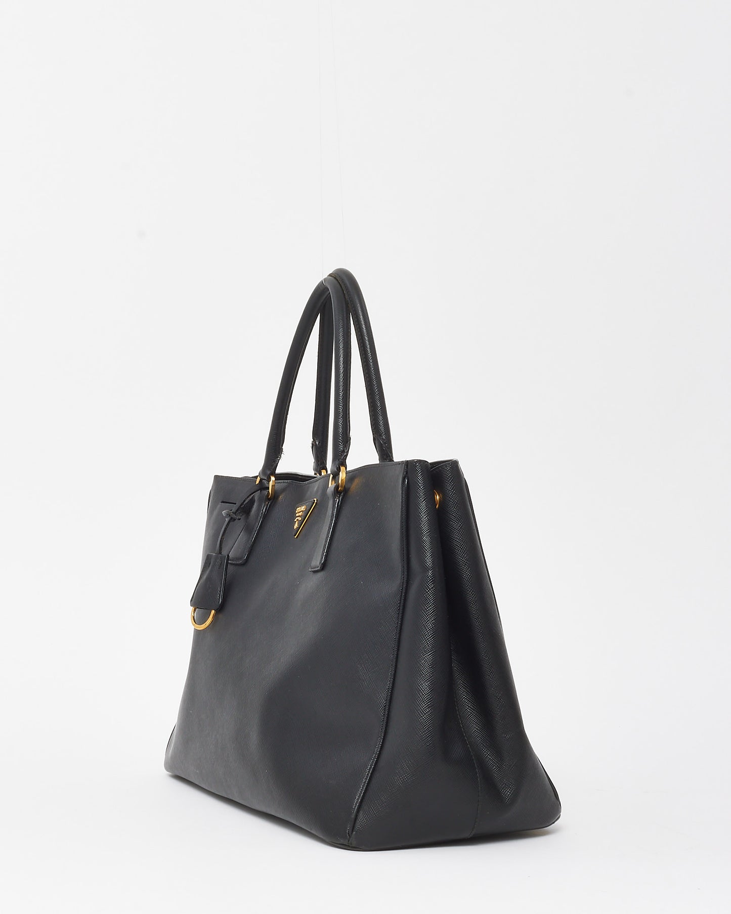 Prada Black Saffiano Leather Large Lux Tote Bag