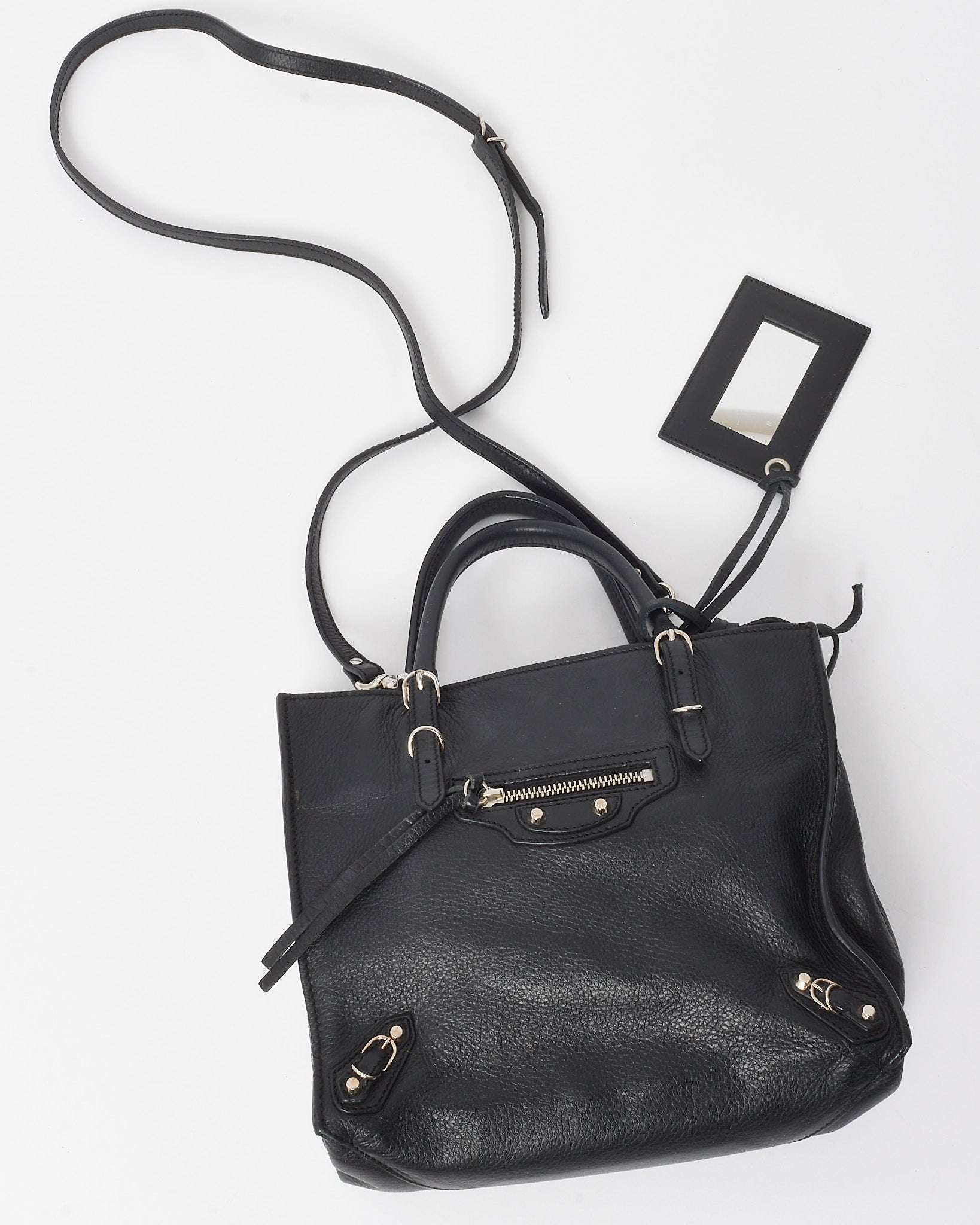 Buy Balenciaga Black Calfskin Papier Mini A4 Zip Around Tote