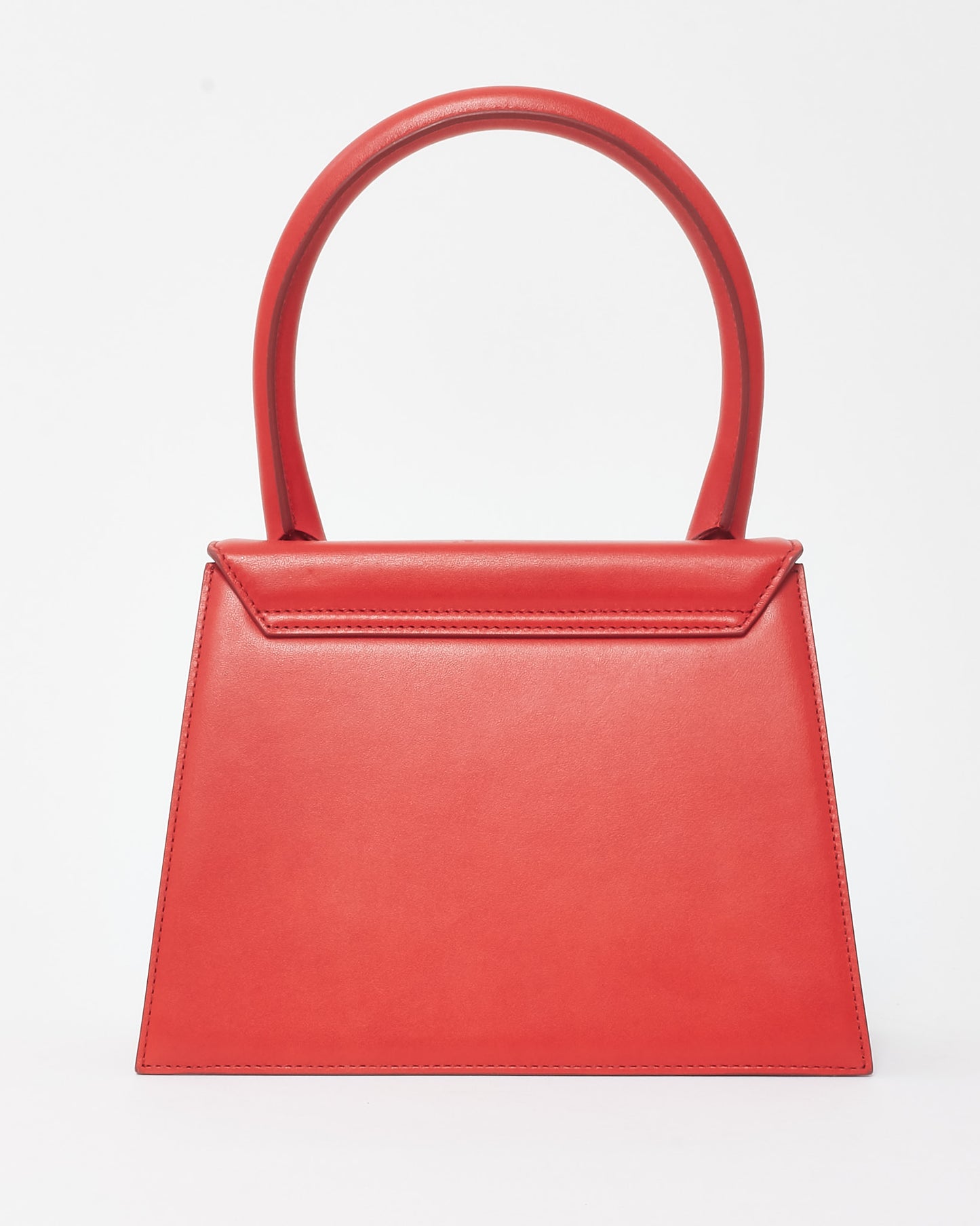 Jacquemus Red Leather "Le Grand Chiquito" Bag w/ Strap