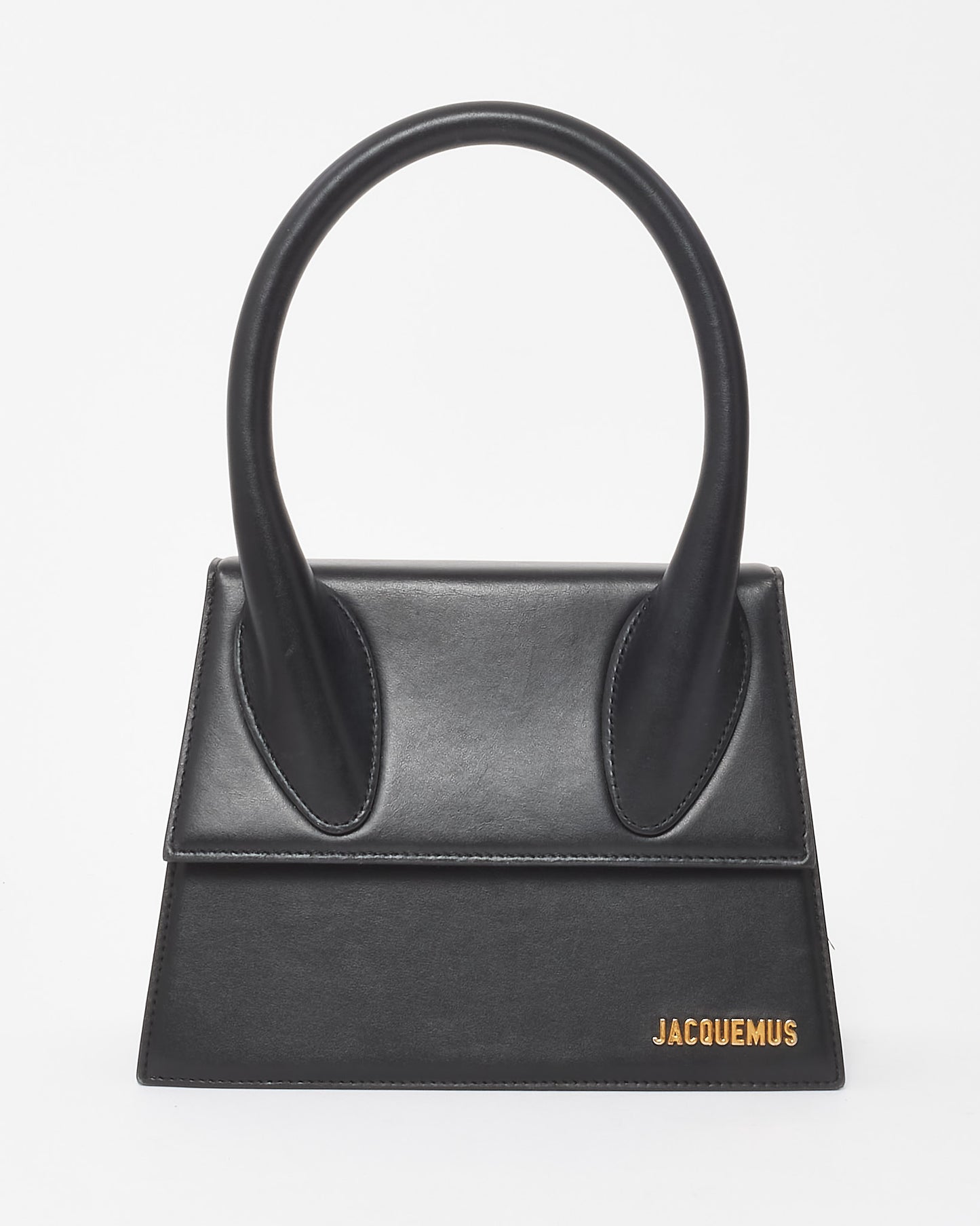 Jacquemus Black Leather "Le Grand Chiquito" Bag w/ Strap