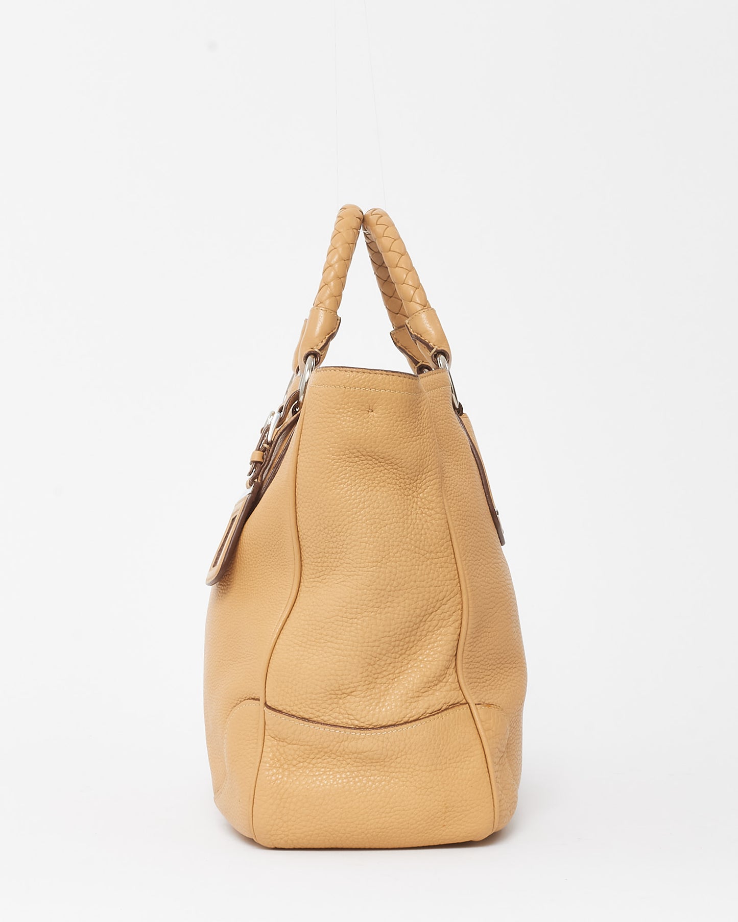 Prada Beige Vitello Daino Leather 2Way Tote Bag