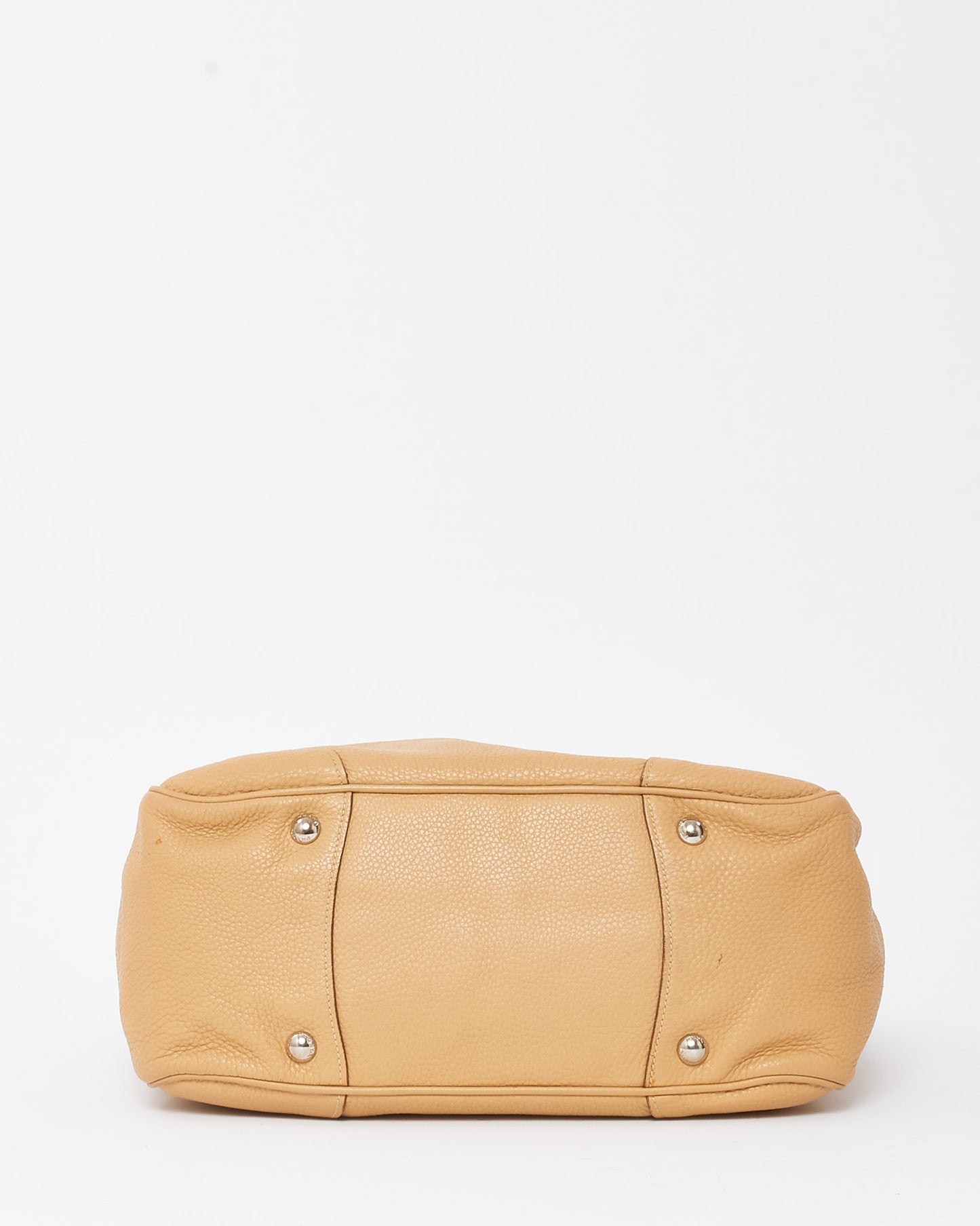 Prada Beige Vitello Daino Leather 2Way Tote Bag