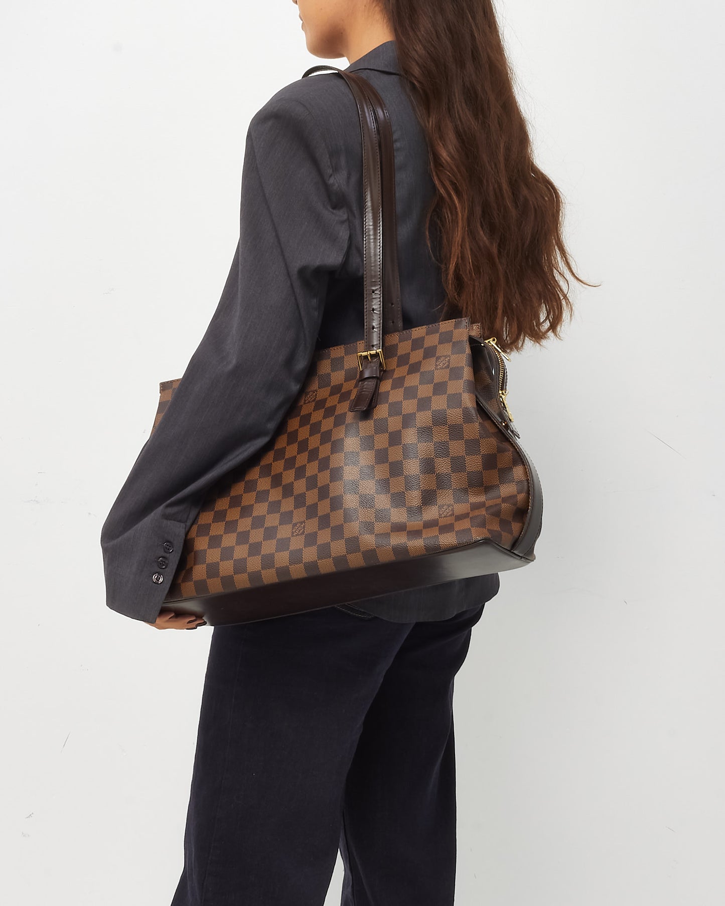Louis Vuitton Damier Ebene Coated Canvas Chelsea Tote Bag