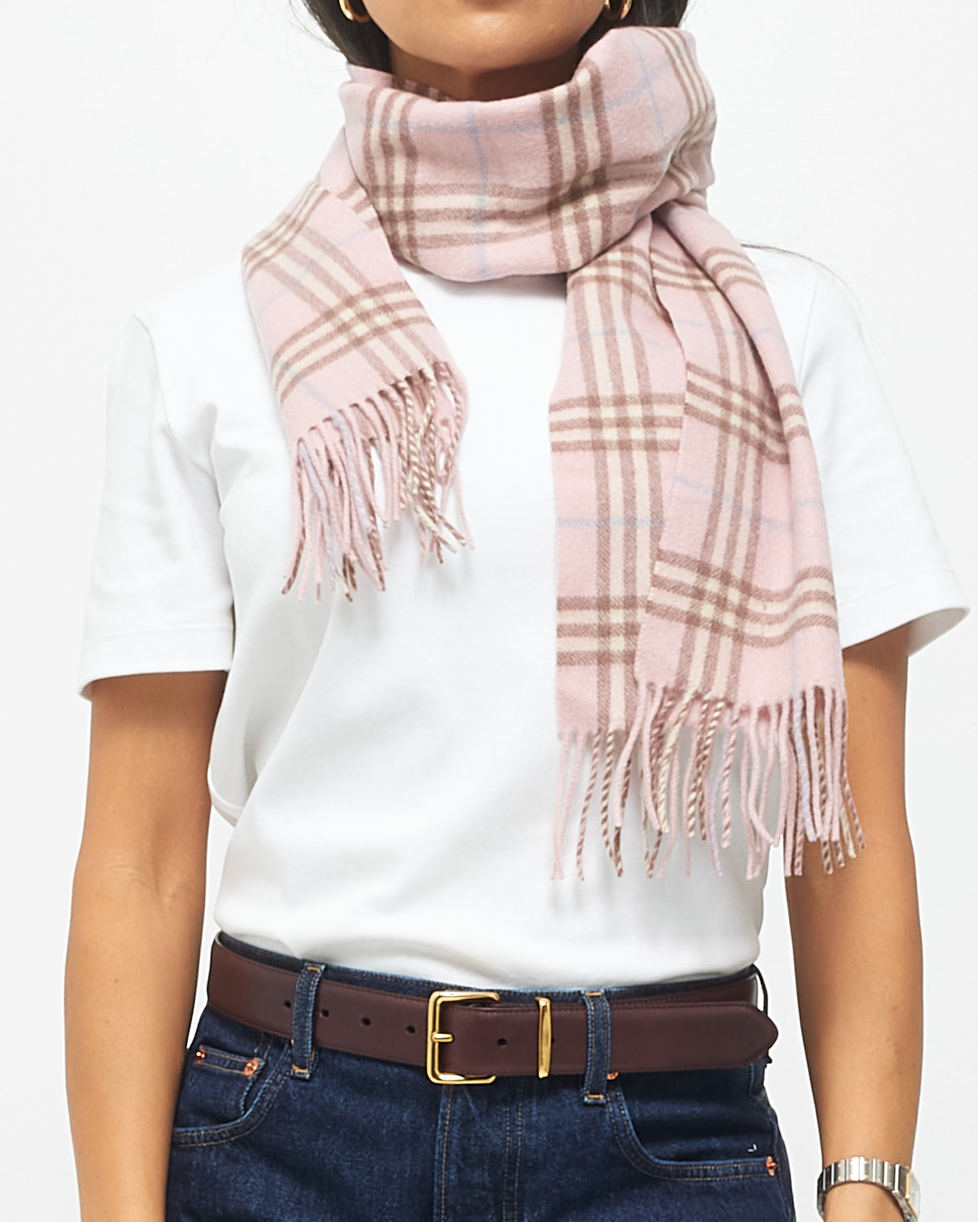 Burberry pink check scarf online