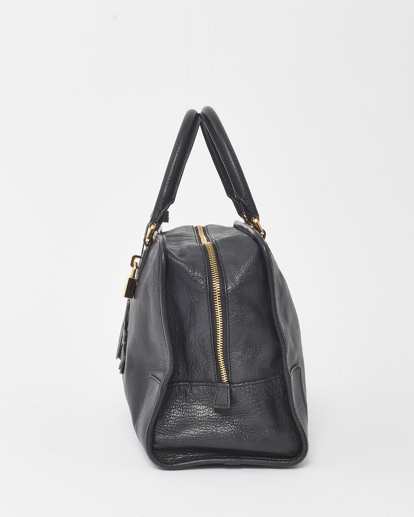 Loewe Black Leather Anagram Logo Amazona 36 Top Handle Bag