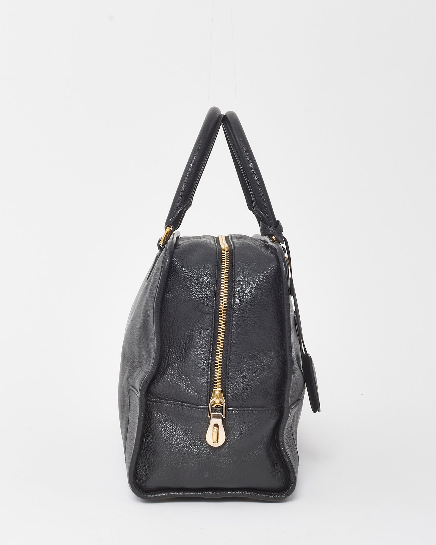 Loewe Black Leather Anagram Logo Amazona 36 Top Handle Bag