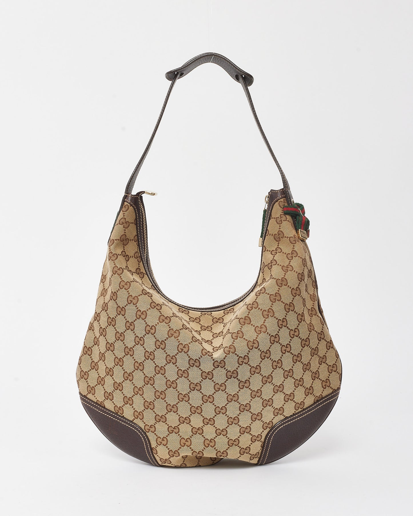 Gucci Brown GG Monogram Canvas Princy Hobo Shoulder Bag
