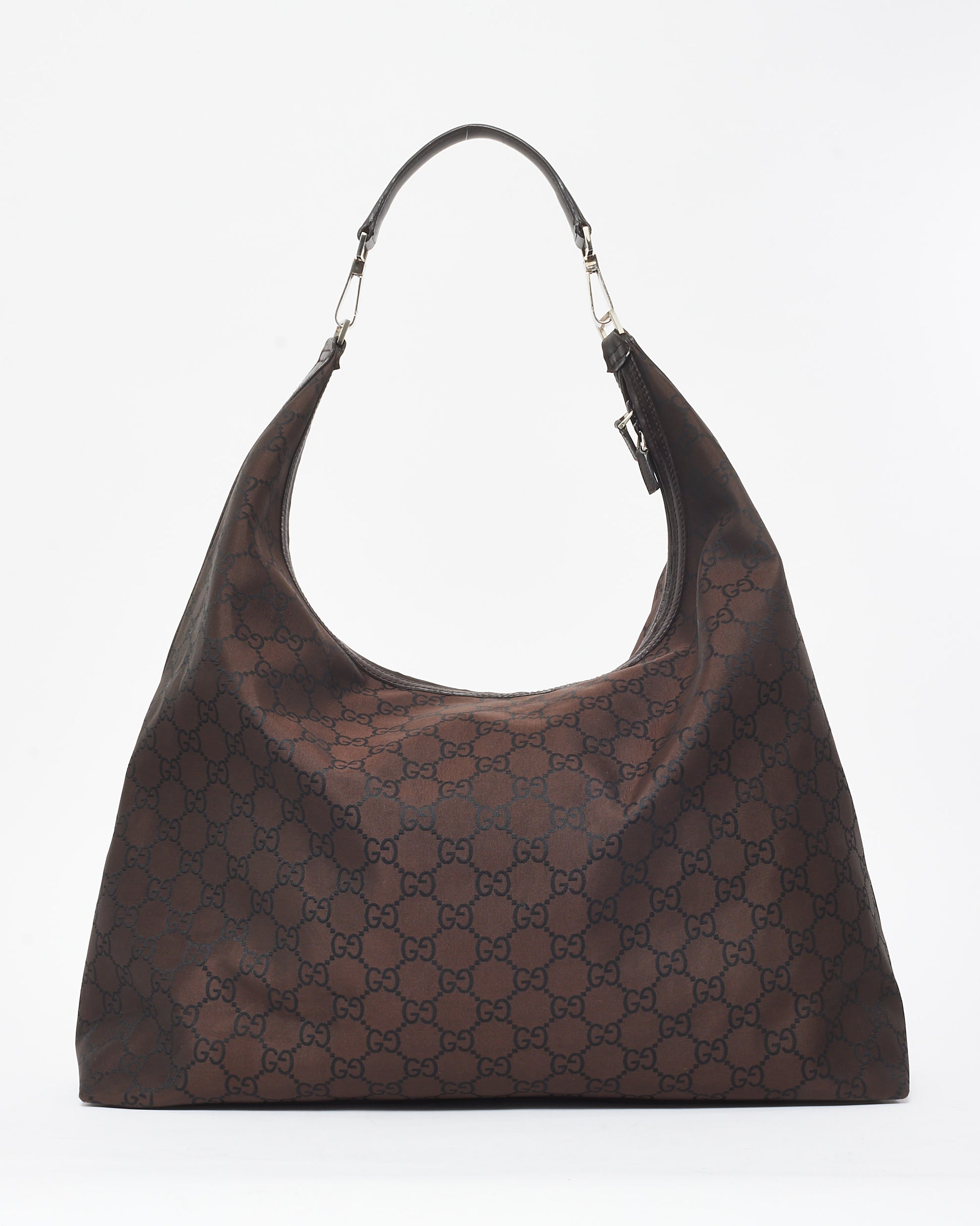 Buy Gucci Brown Monogram Canvas Oversized Hobo Weekender Shoulder