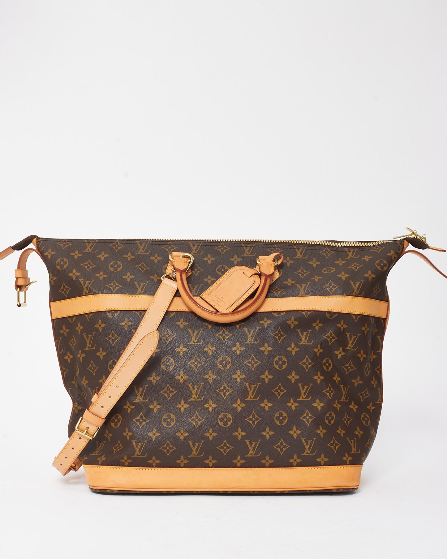 Louis Vuitton Monogram Canvas Cruiser 45 Weekend Top Handle Bag with Strap