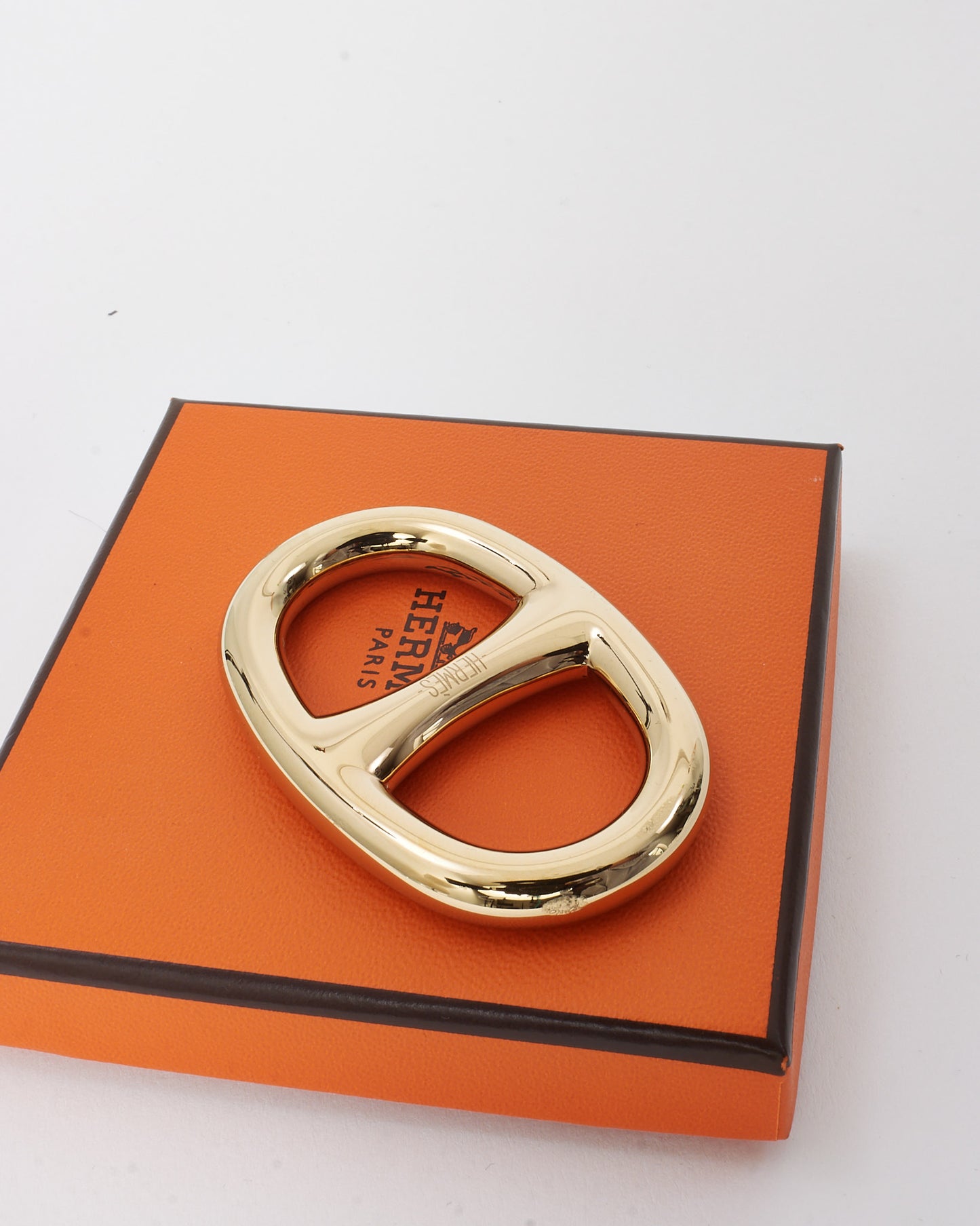 Hermès Gold Chaine d'Ancre Scarf 90 Ring