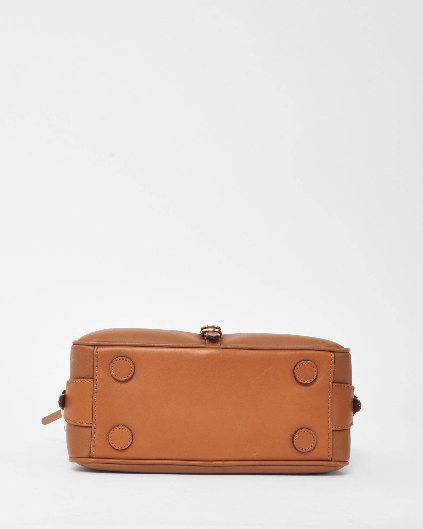 Jimmy Choo Tan Leather Small Varenne Bowling Bag