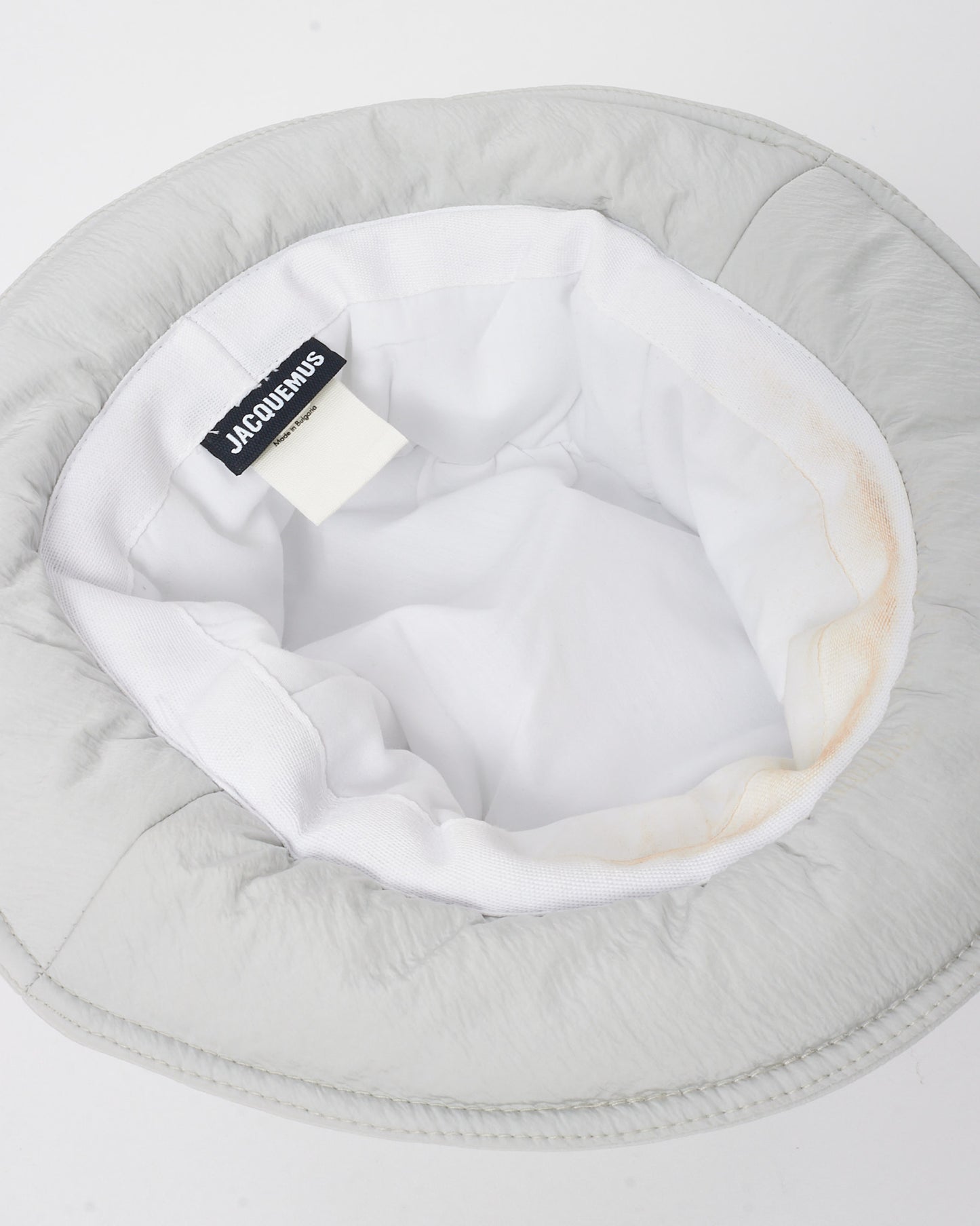Jacquemus Light Grey Nylon Logo Le Bob Doudoune Bucket Hat