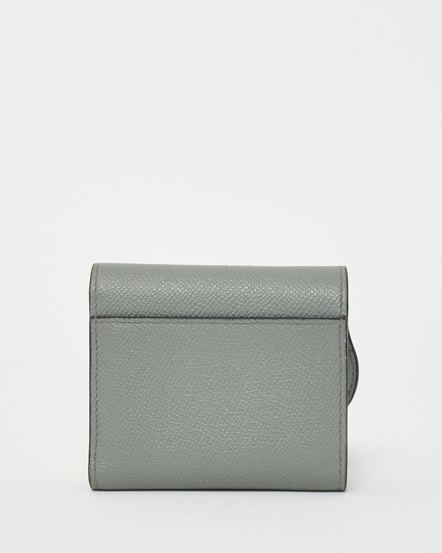 Dior Grey Leather Saddle Lotus Wallet GHW