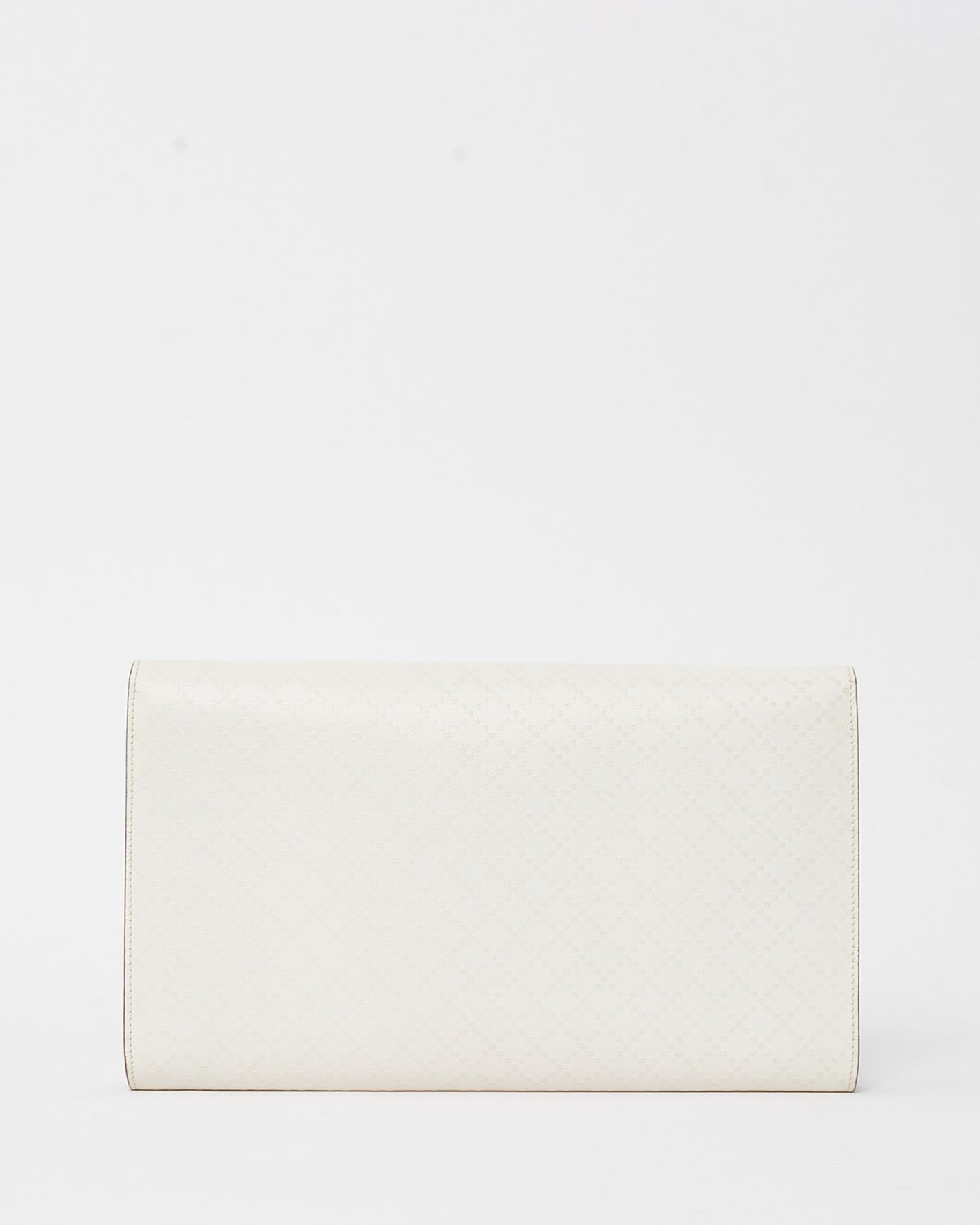 Gucci White Hilary Lux Bright Diamante Coated Canvas Clutch
