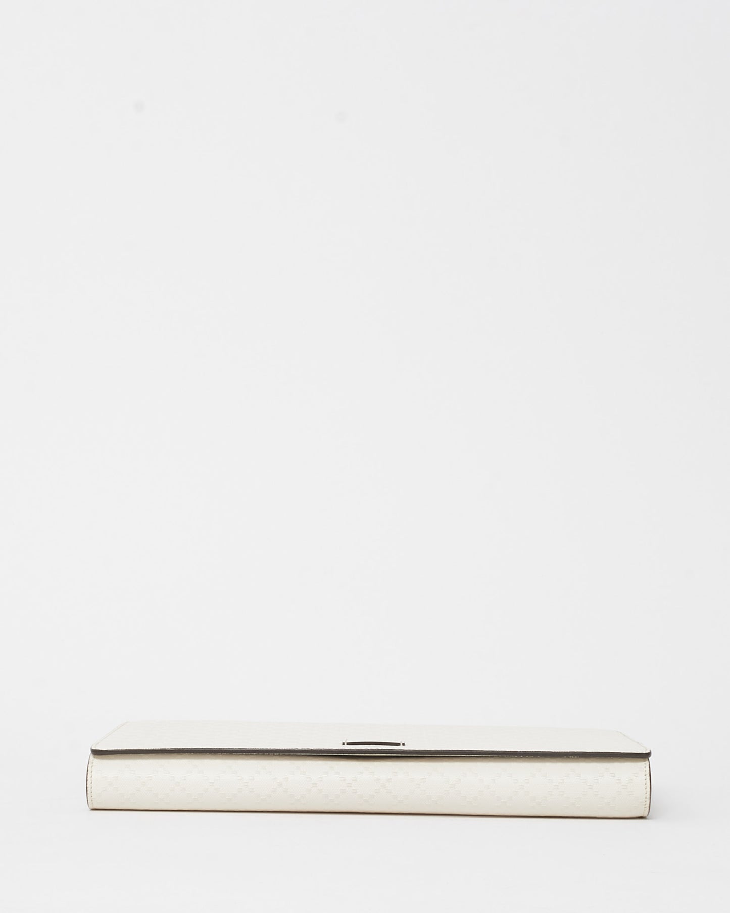 Gucci White Hilary Lux Bright Diamante Coated Canvas Clutch