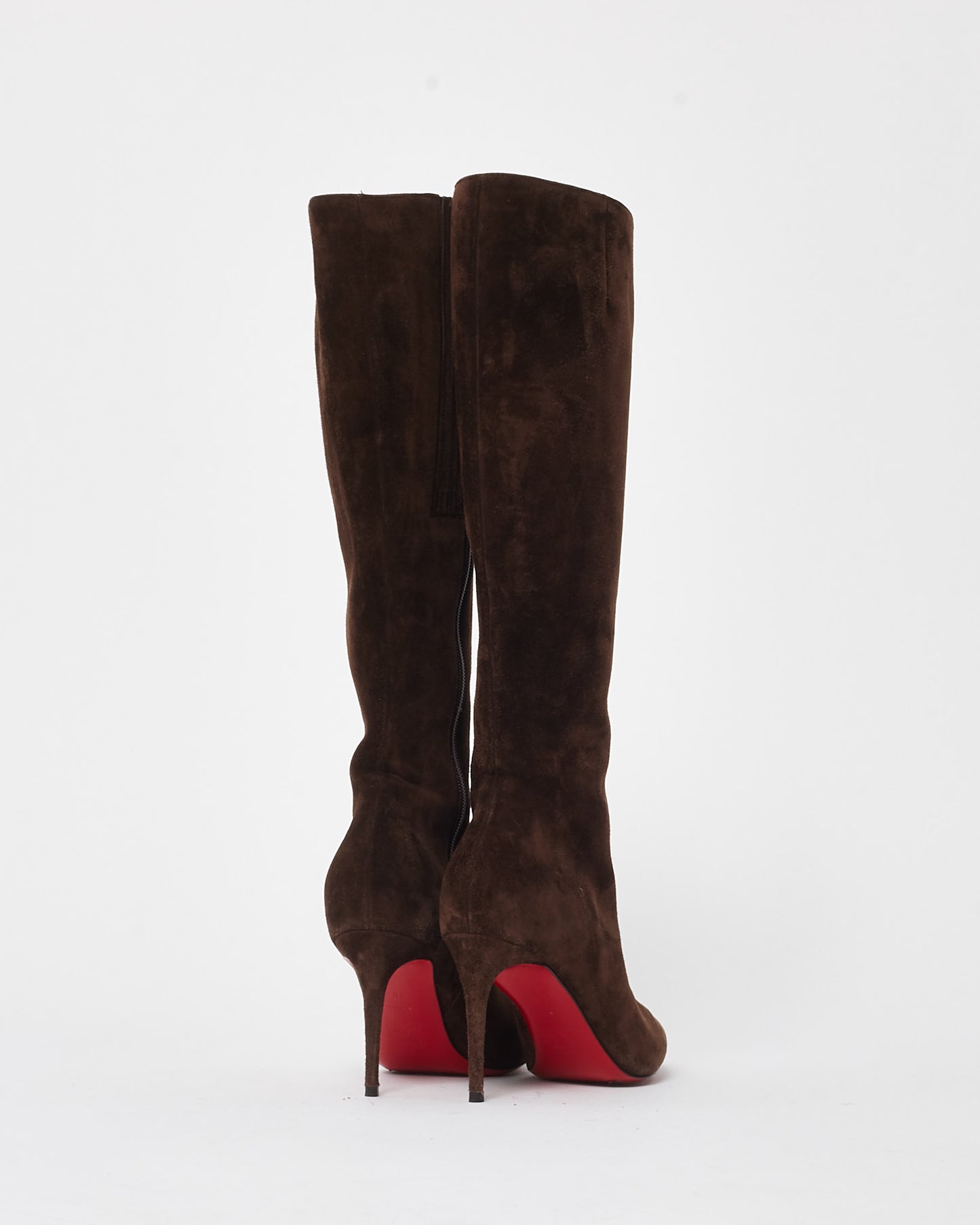 Christian Louboutin Brown Suede Kate 85mm Knee-High Boots - 36