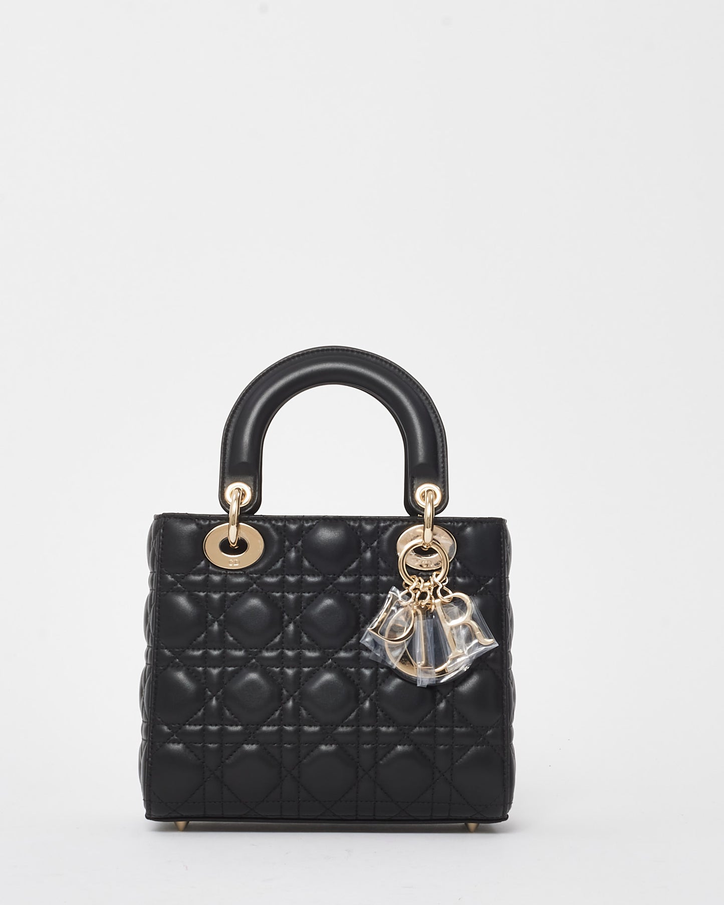 Dior Black Cannage Lambskin Leather My ABCDior Small Lady Dior Bag GHW