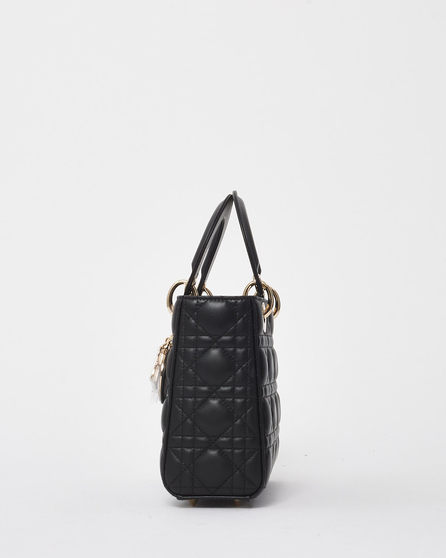 Dior Black Cannage Lambskin Leather My ABCDior Small Lady Dior Bag GHW