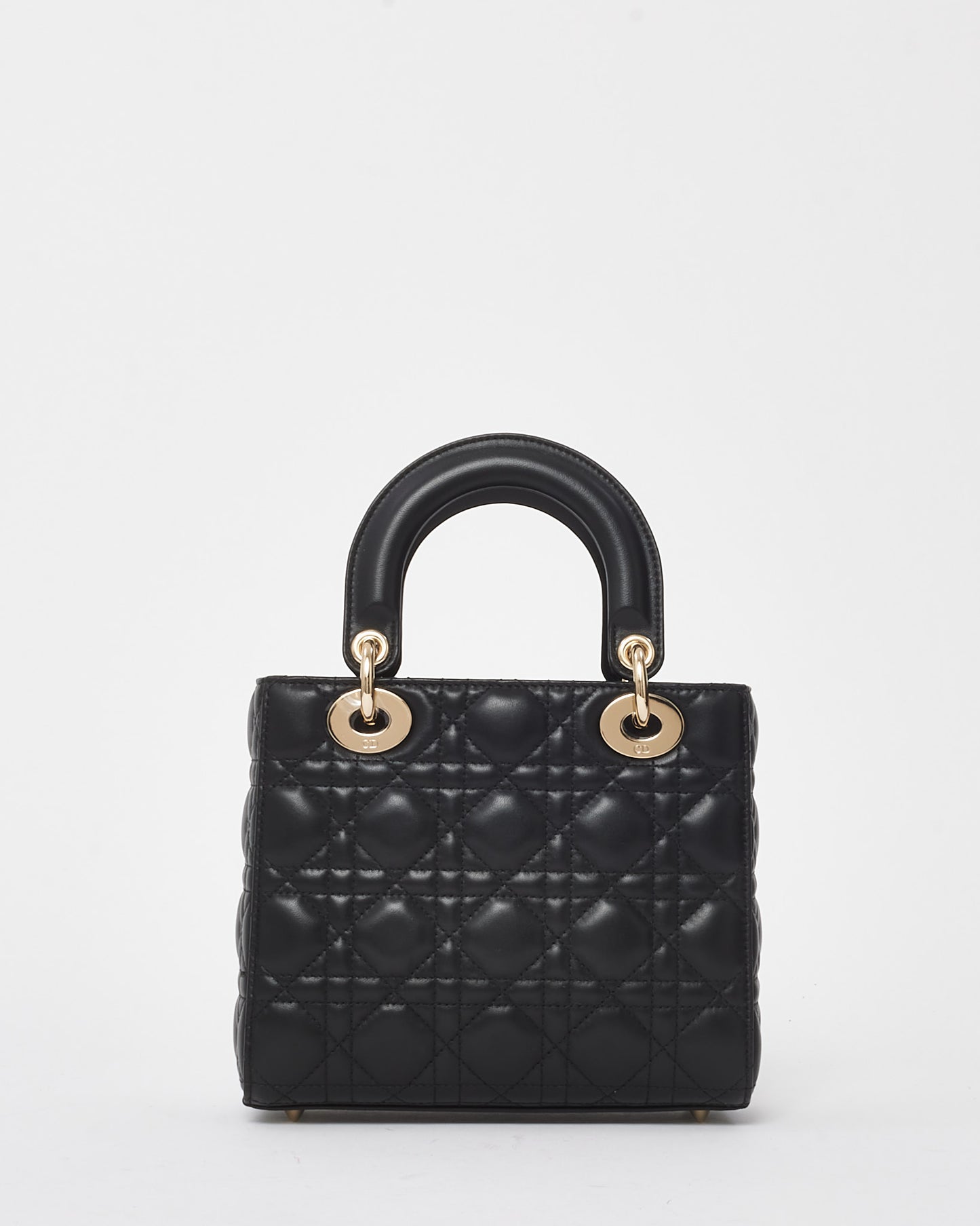 Dior Black Cannage Lambskin Leather My ABCDior Small Lady Dior Bag GHW