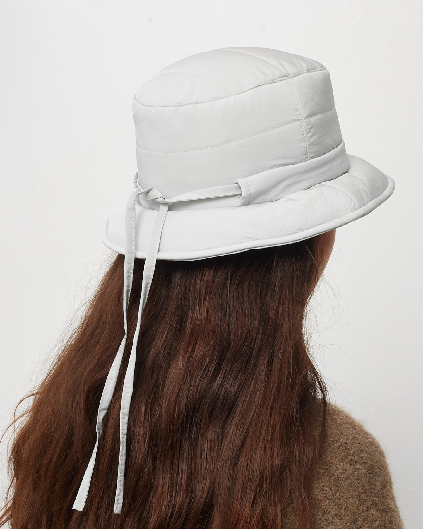 Jacquemus Light Grey Nylon Logo Le Bob Doudoune Bucket Hat