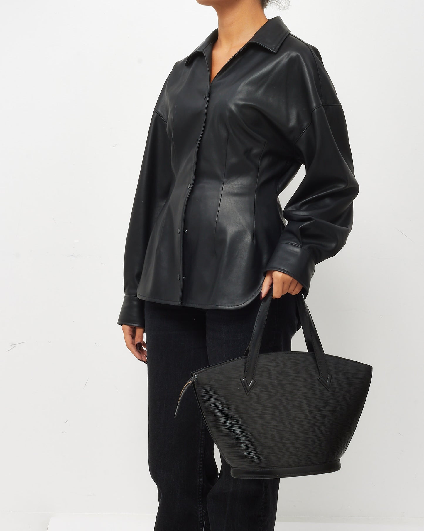 Louis Vuitton Black Epi Leather St-Jacques Tote Bag