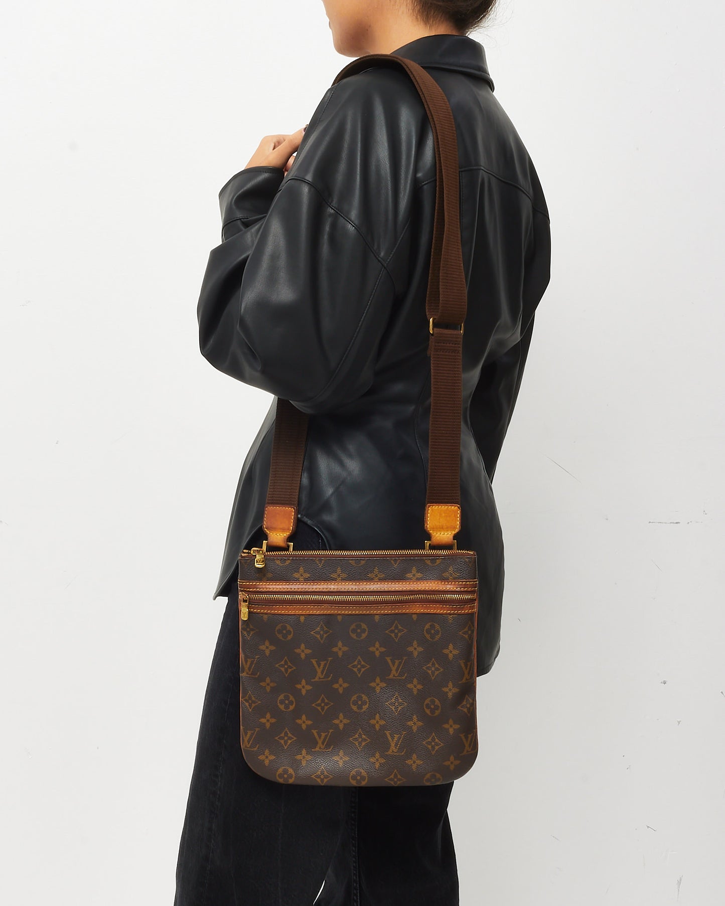 Louis Vuitton Monogram Coated Canvas Bosphore Pochette Crossbody Bag