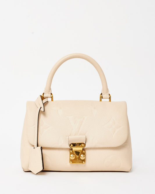 Louis Vuitton Cream Monogram Empreinte Leather Madeleine BB Bag
