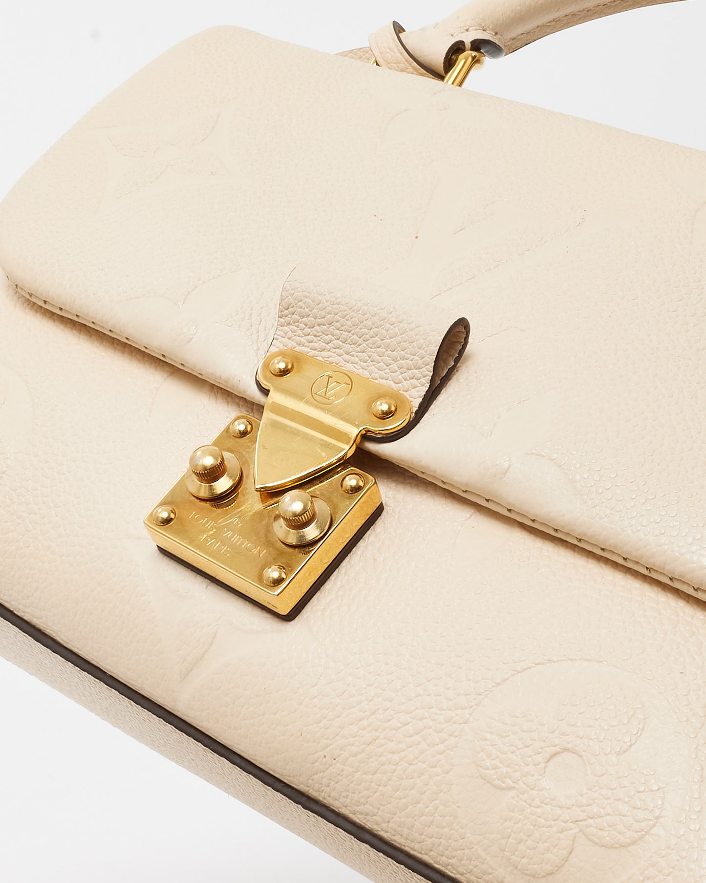 Louis Vuitton Cream Monogram Empreinte Leather Madeleine BB Bag