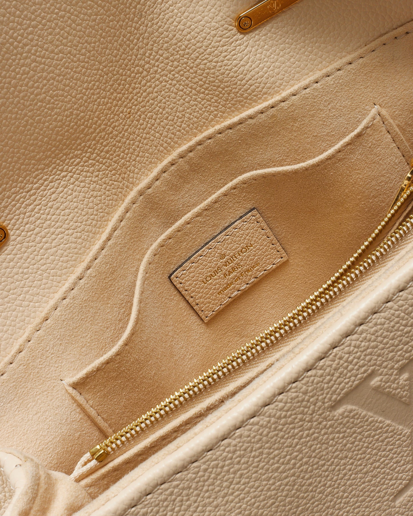 Louis Vuitton Cream Monogram Empreinte Leather Madeleine BB Bag