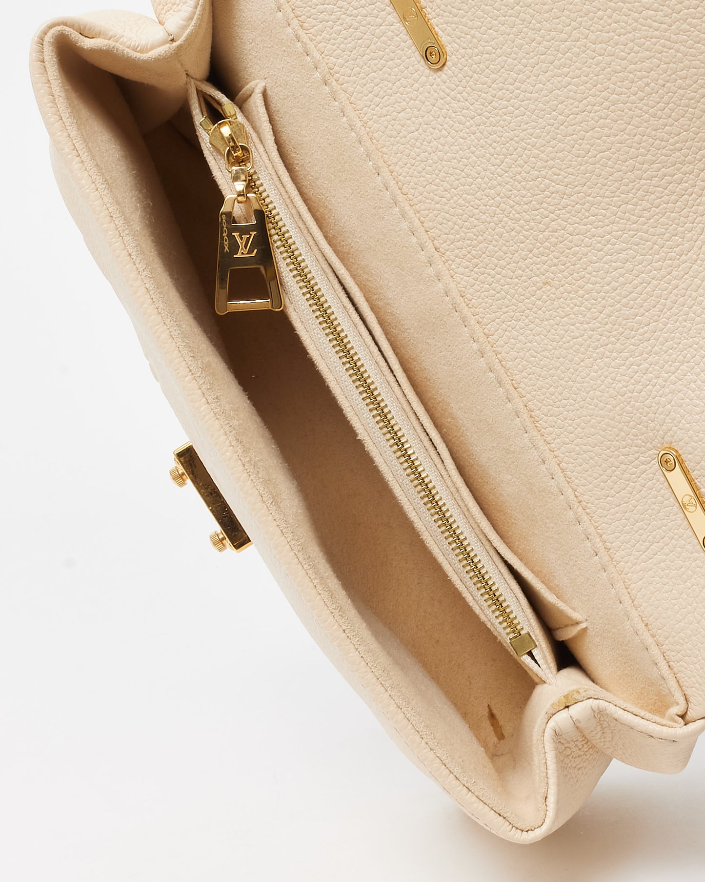 Louis Vuitton Cream Monogram Empreinte Leather Madeleine BB Bag