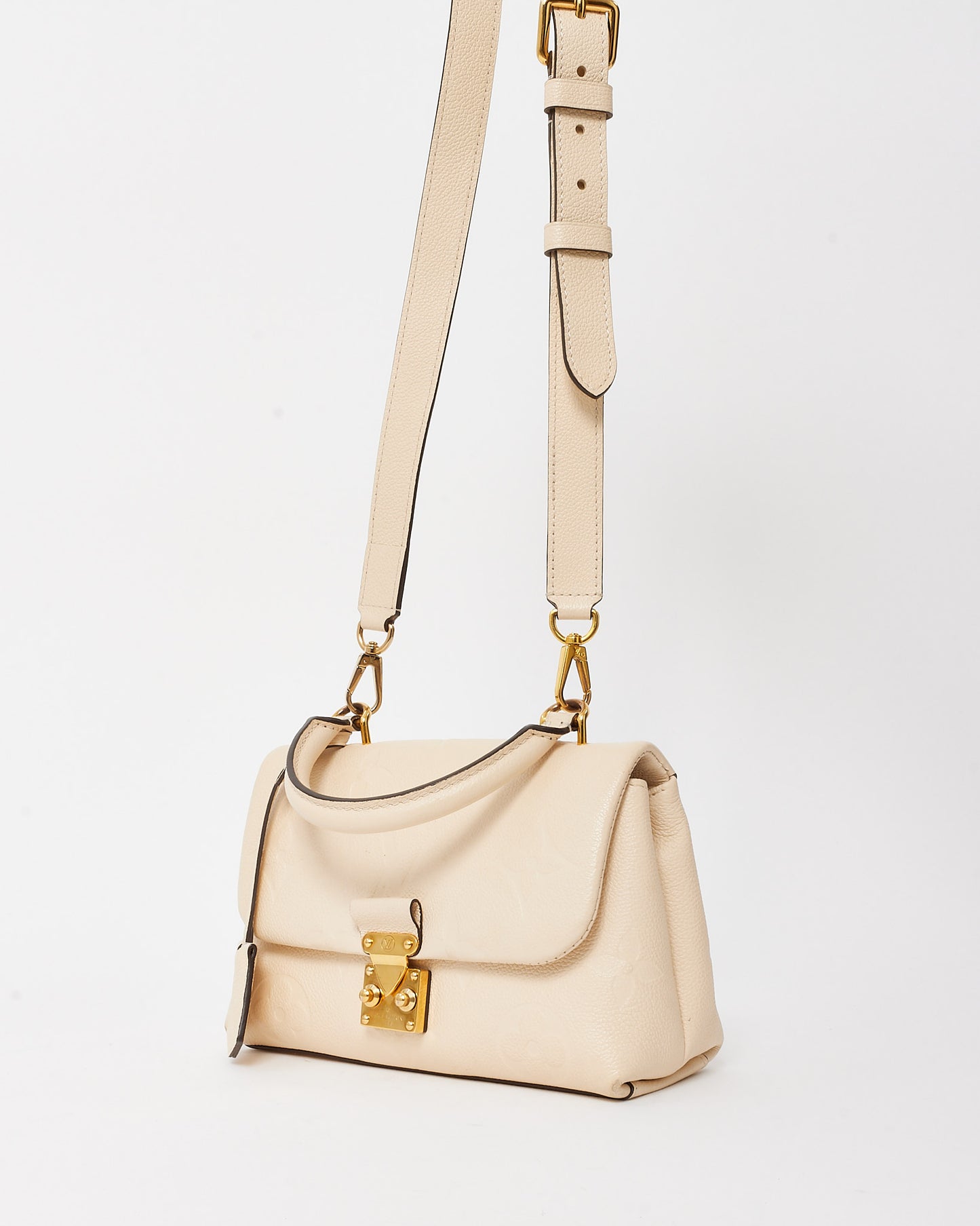 Louis Vuitton Cream Monogram Empreinte Leather Madeleine BB Bag