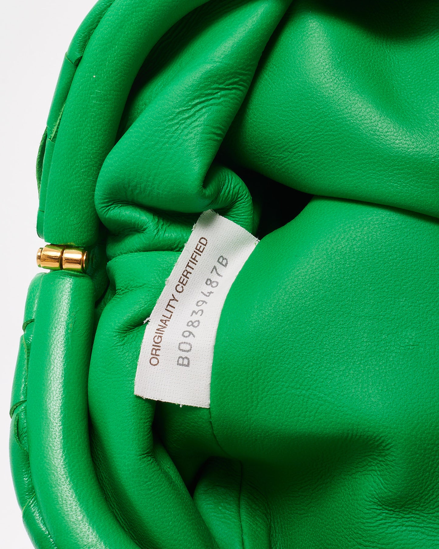 Bottega Veneta Parakeet Green Intrecciato Leather Mini Pouch