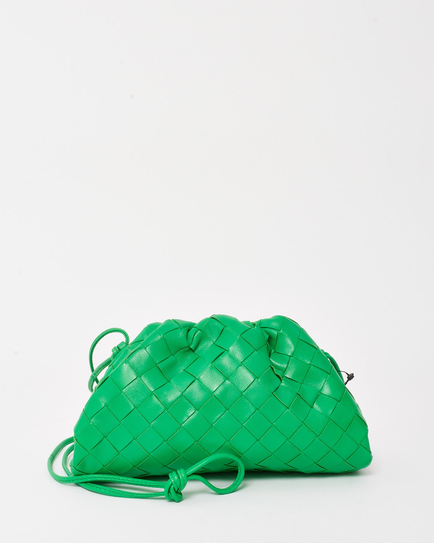 Bottega Veneta Parakeet Green Intrecciato Leather Mini Pouch
