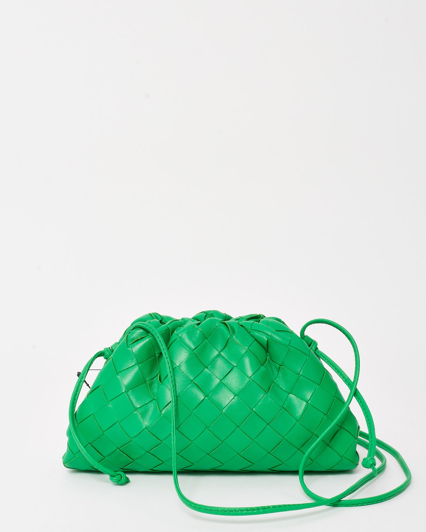 Bottega Veneta Parakeet Green Intrecciato Leather Mini Pouch