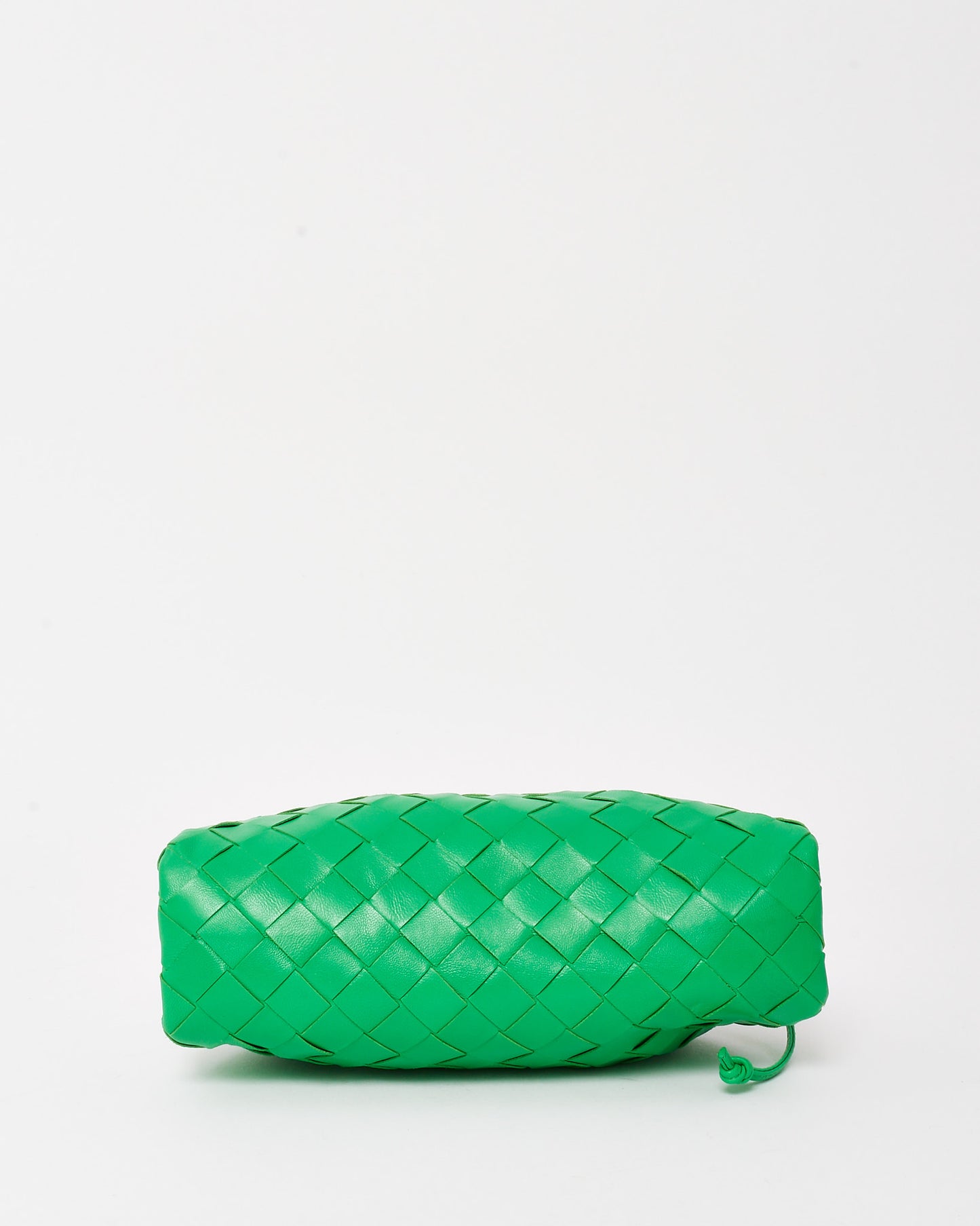 Bottega Veneta Parakeet Green Intrecciato Leather Mini Pouch