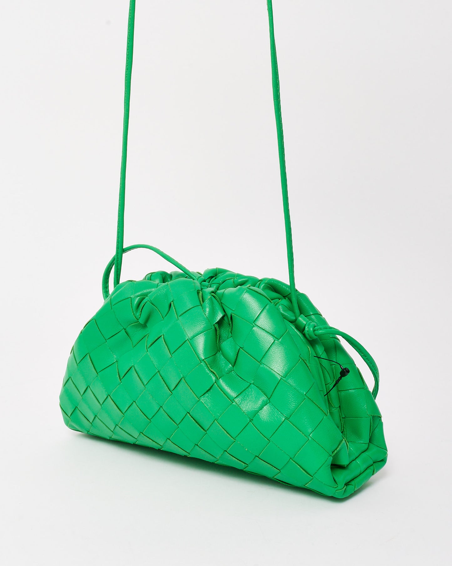 Bottega Veneta Parakeet Green Intrecciato Leather Mini Pouch