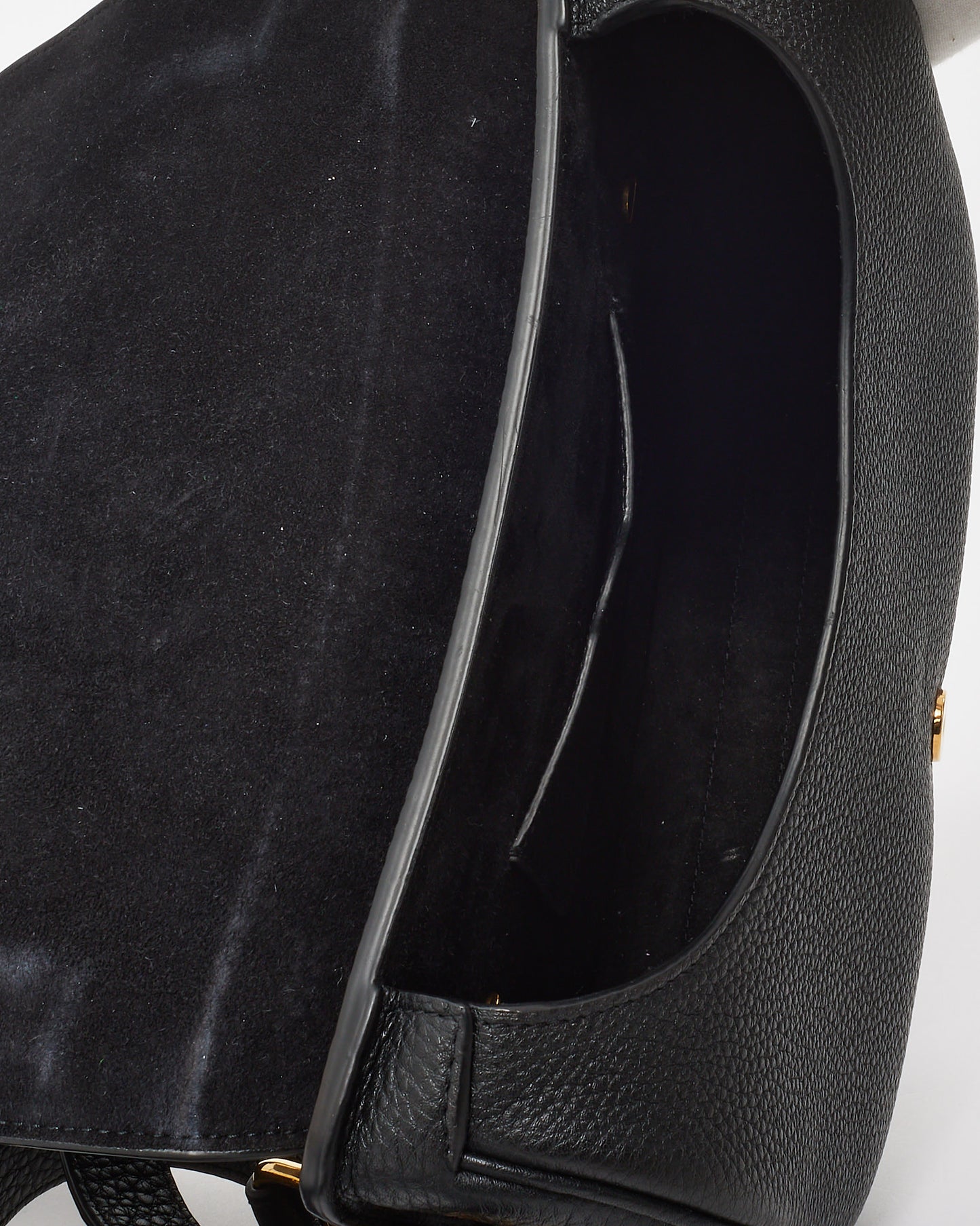 Dior Black Grained Leather Medium Bobby Bag