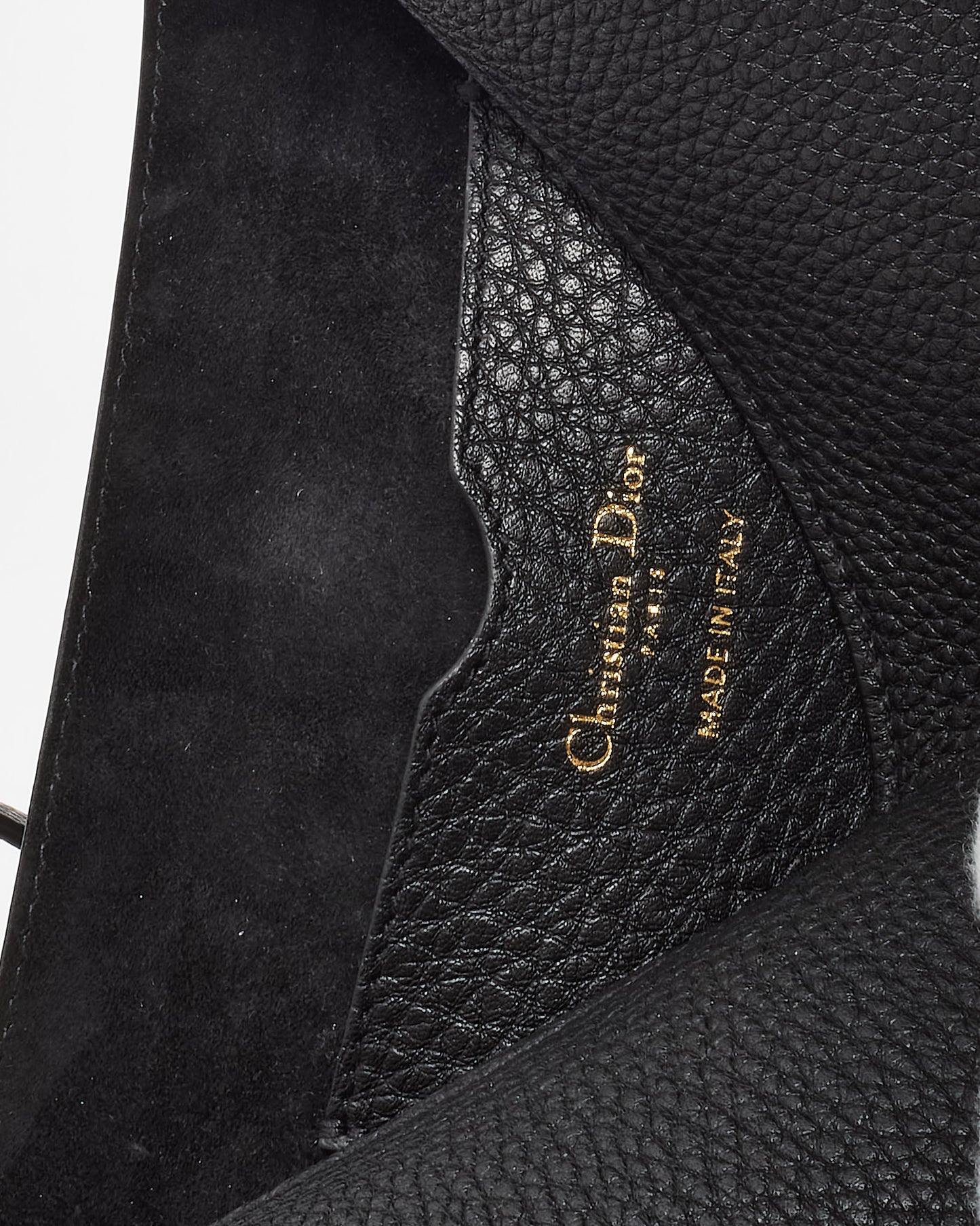 Dior Black Grained Leather Medium Bobby Bag