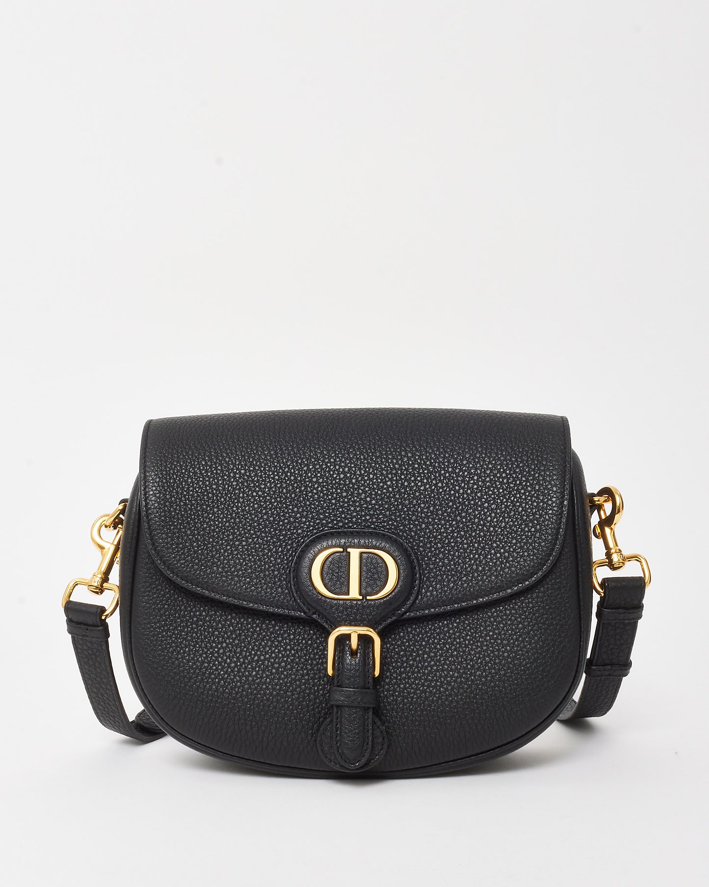 Dior Black Grained Leather Medium Bobby Bag