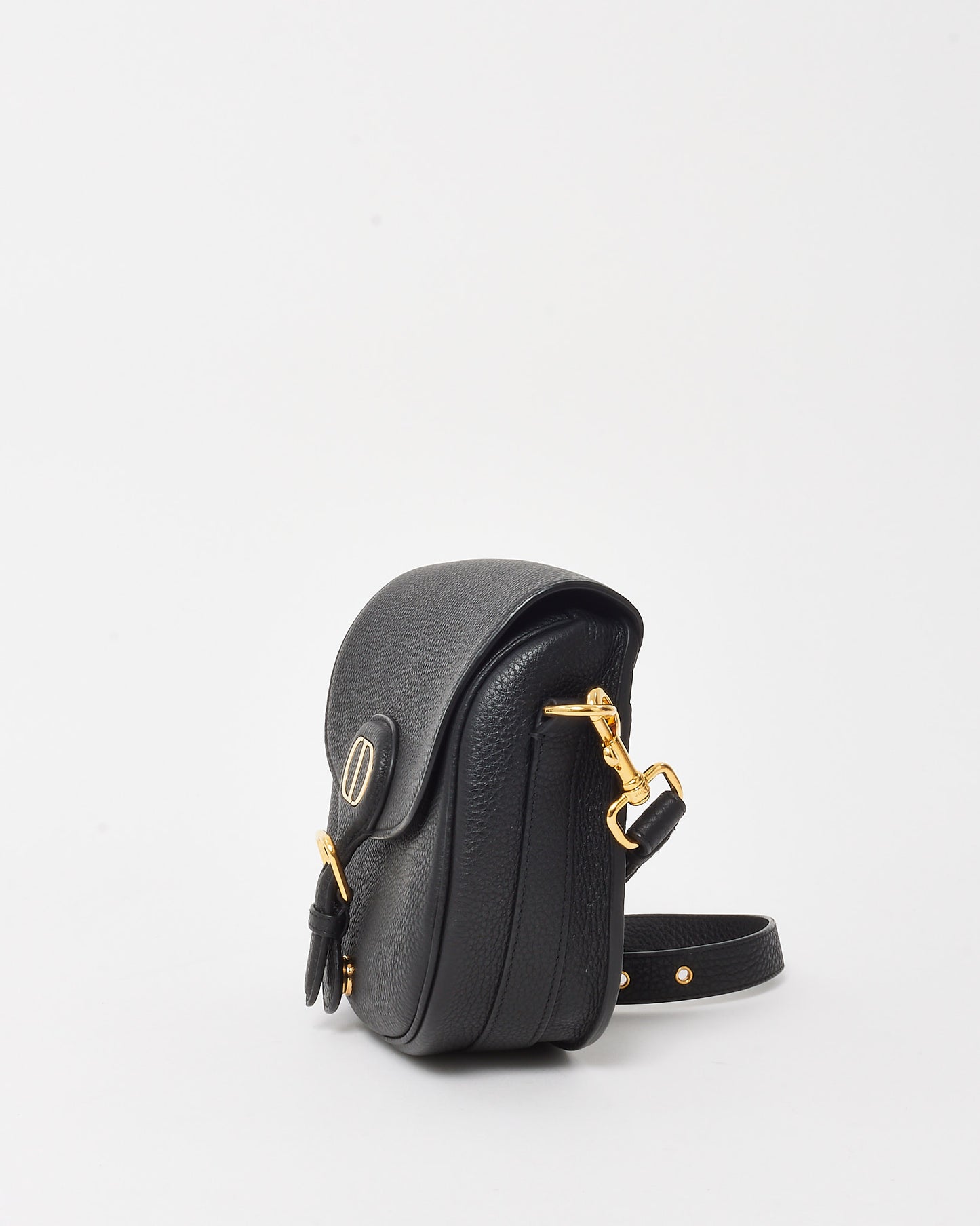 Dior Black Grained Leather Medium Bobby Bag