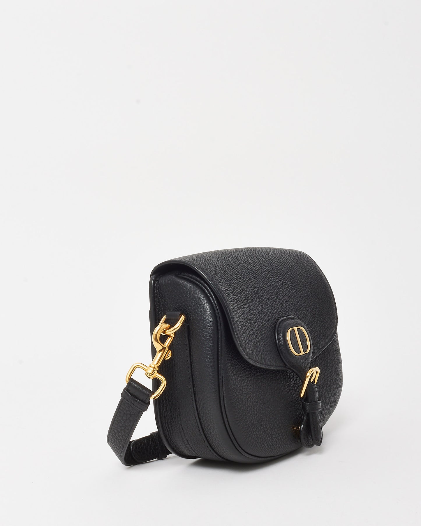 Dior Black Grained Leather Medium Bobby Bag