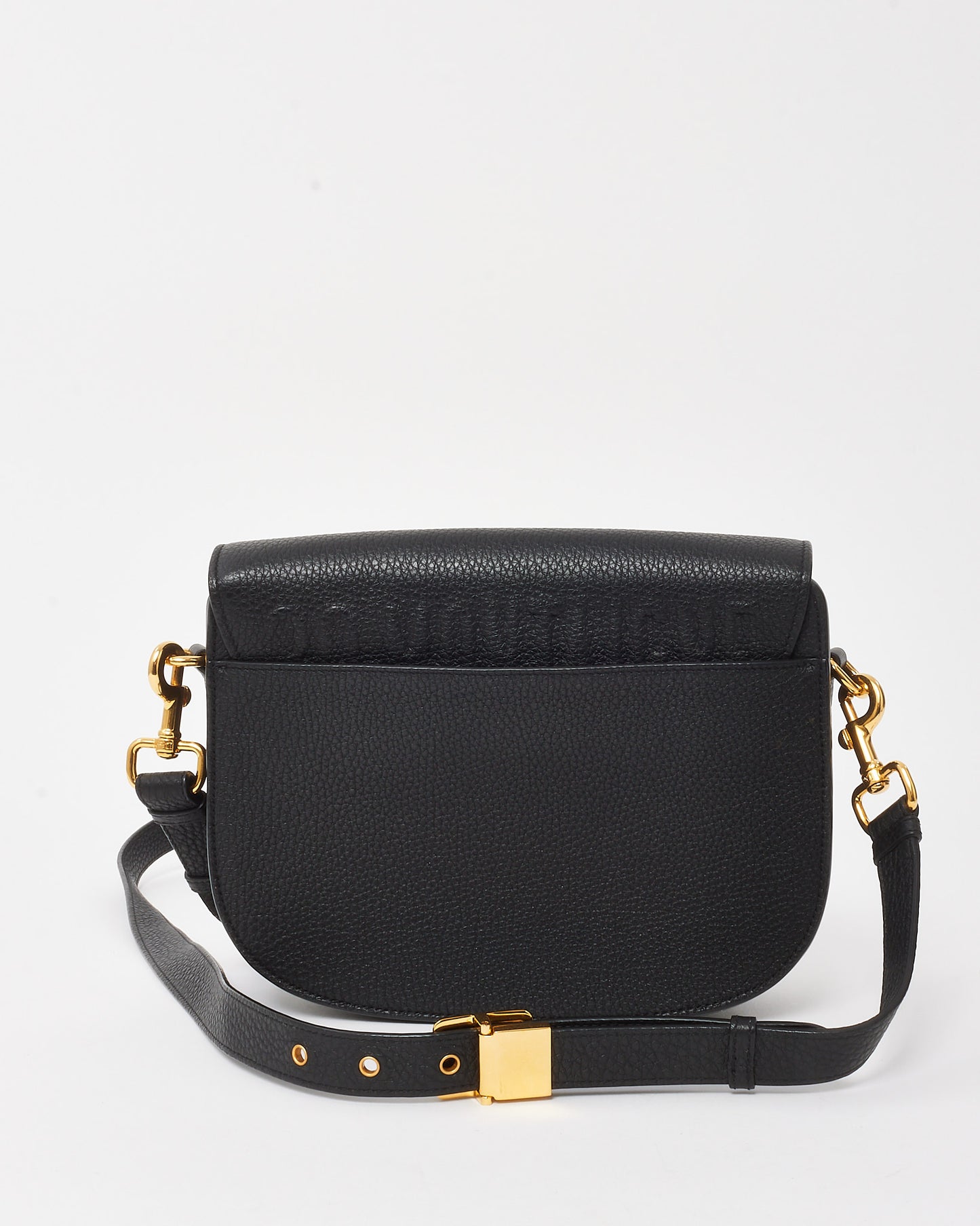 Dior Black Grained Leather Medium Bobby Bag