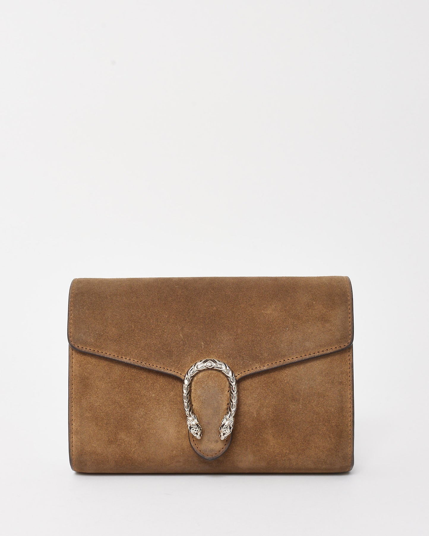 Gucci Brown Suede Dionysus WOC Wallet on Chain Crossbody Bag