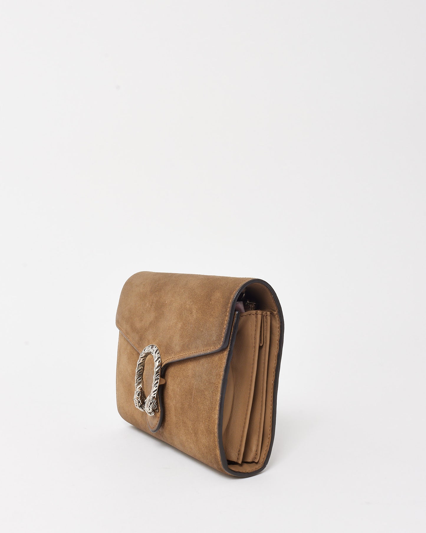 Gucci Brown Suede Dionysus WOC Wallet on Chain Crossbody Bag