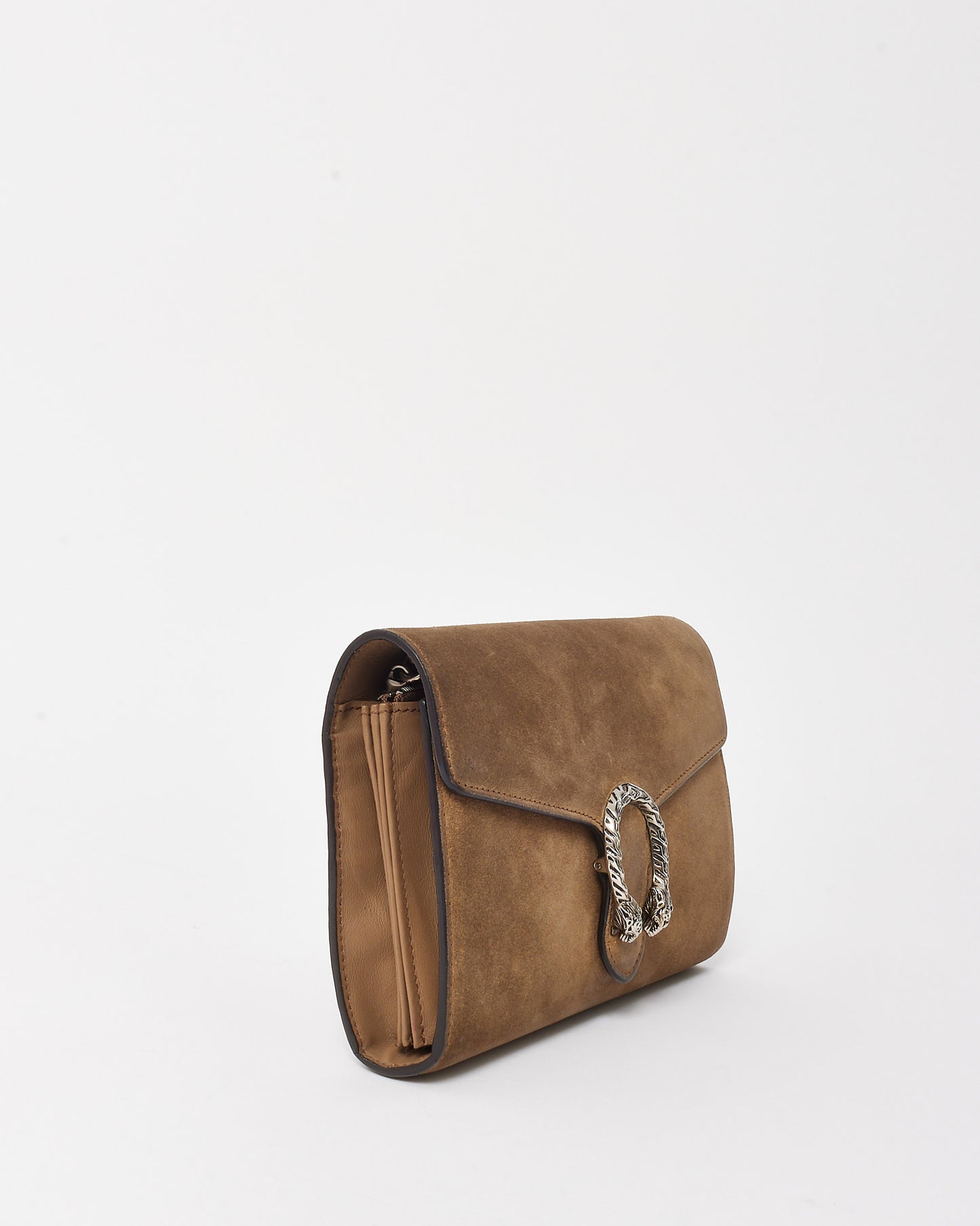 Gucci Brown Suede Dionysus WOC Wallet on Chain Crossbody Bag